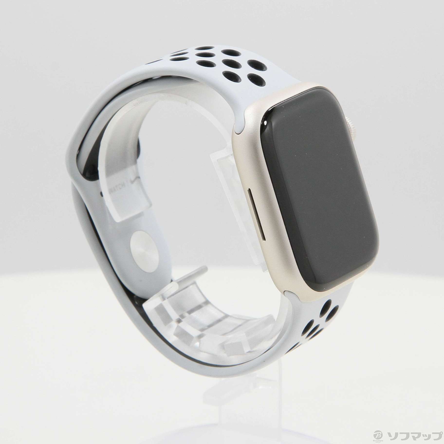Apple Watch Series 7 Nike GPS + Cellular 45mm スターライトアルミニウムケース  ピュアプラチナム／ブラックNikeスポーツバンド