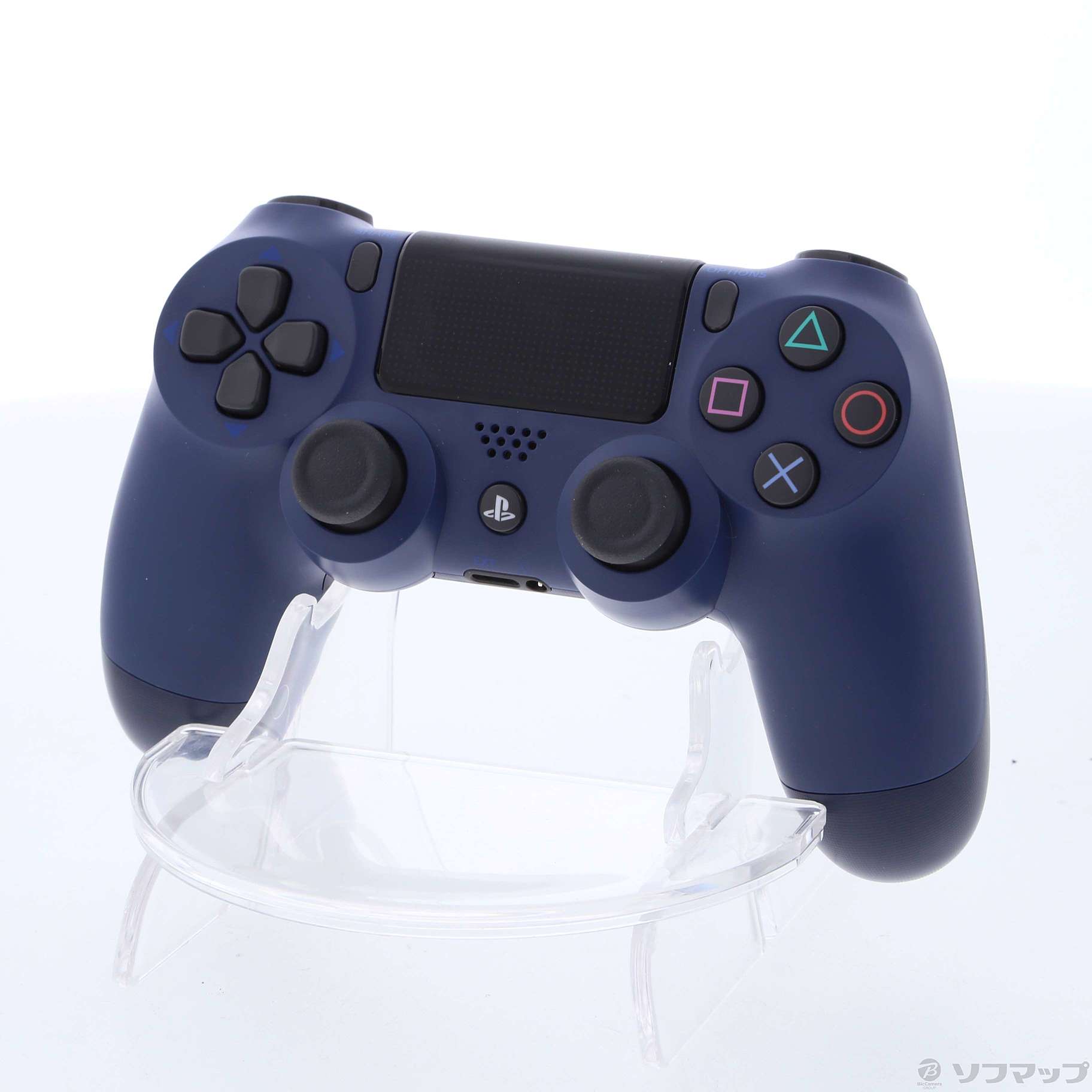 中古品〕 ワイヤレスコントローラー DUALSHOCK4 ミッドナイト・ブルー ...