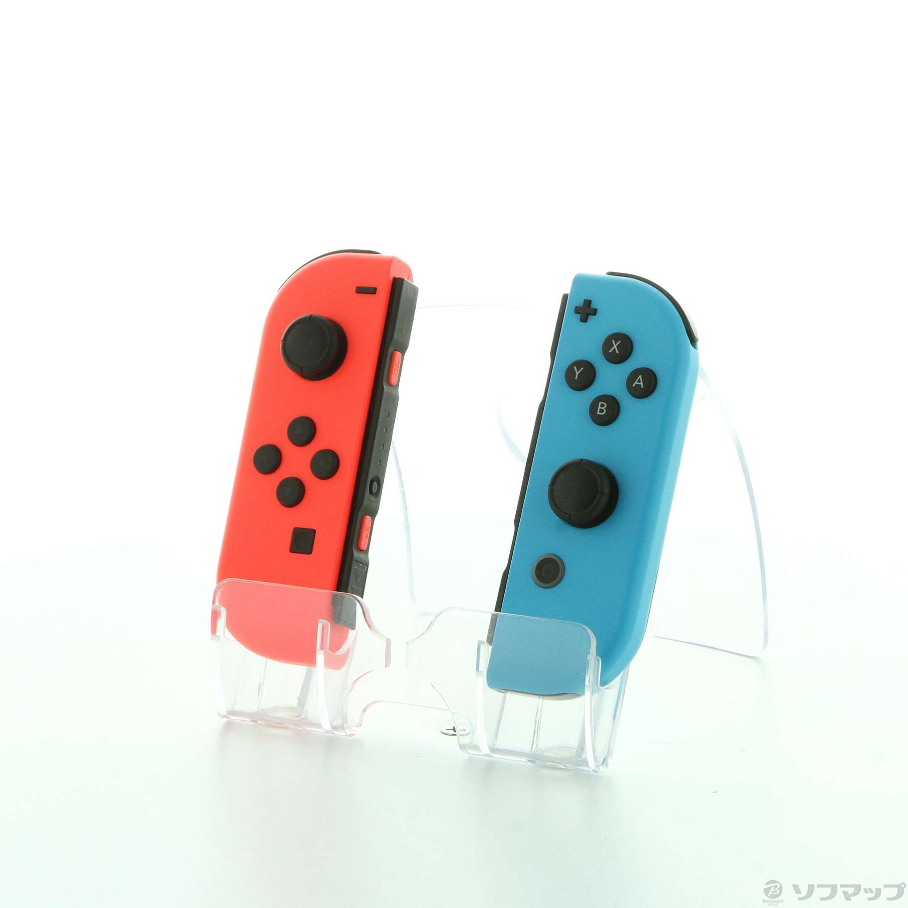 中古品〕 JOY-CON (L) ネオンレッド／ (R) ネオンブルー HAC-A-JAEA 