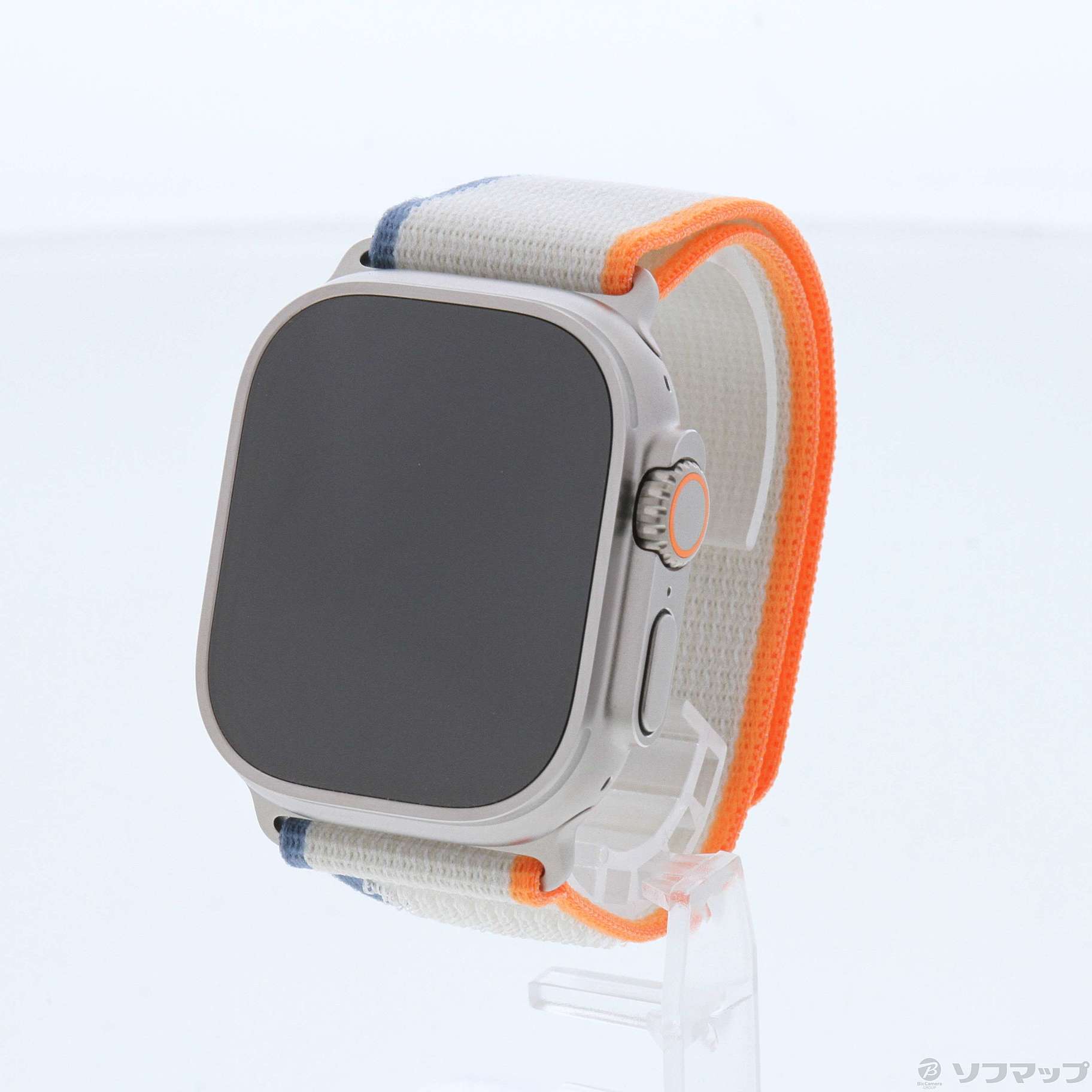 (中古)Apple Apple Watch Ultra 2 GPS + Cellular 49mm チタニウムケース オレンジ/ベージュトレイルループ(258-ud)