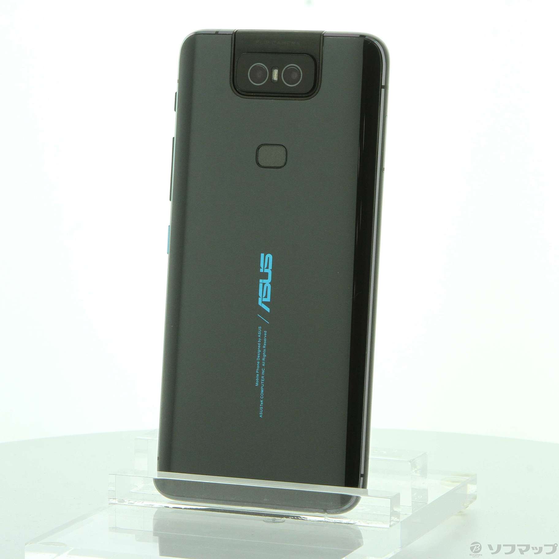 (中古)ASUS ZenFone 6 128GB ミッドナイトブラック ZS630KL-BK128S6 SIMフリー(348-ud)
