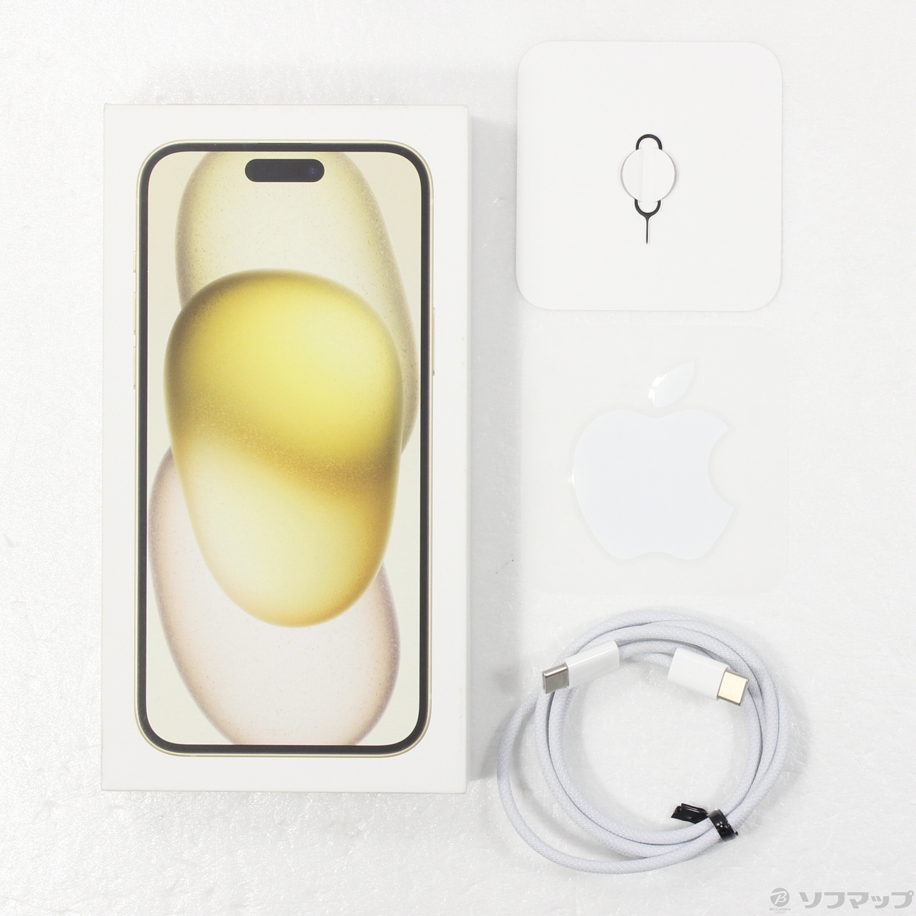 中古】iPhone15 Plus 128GB イエロー MU0A3J／A SIMフリー