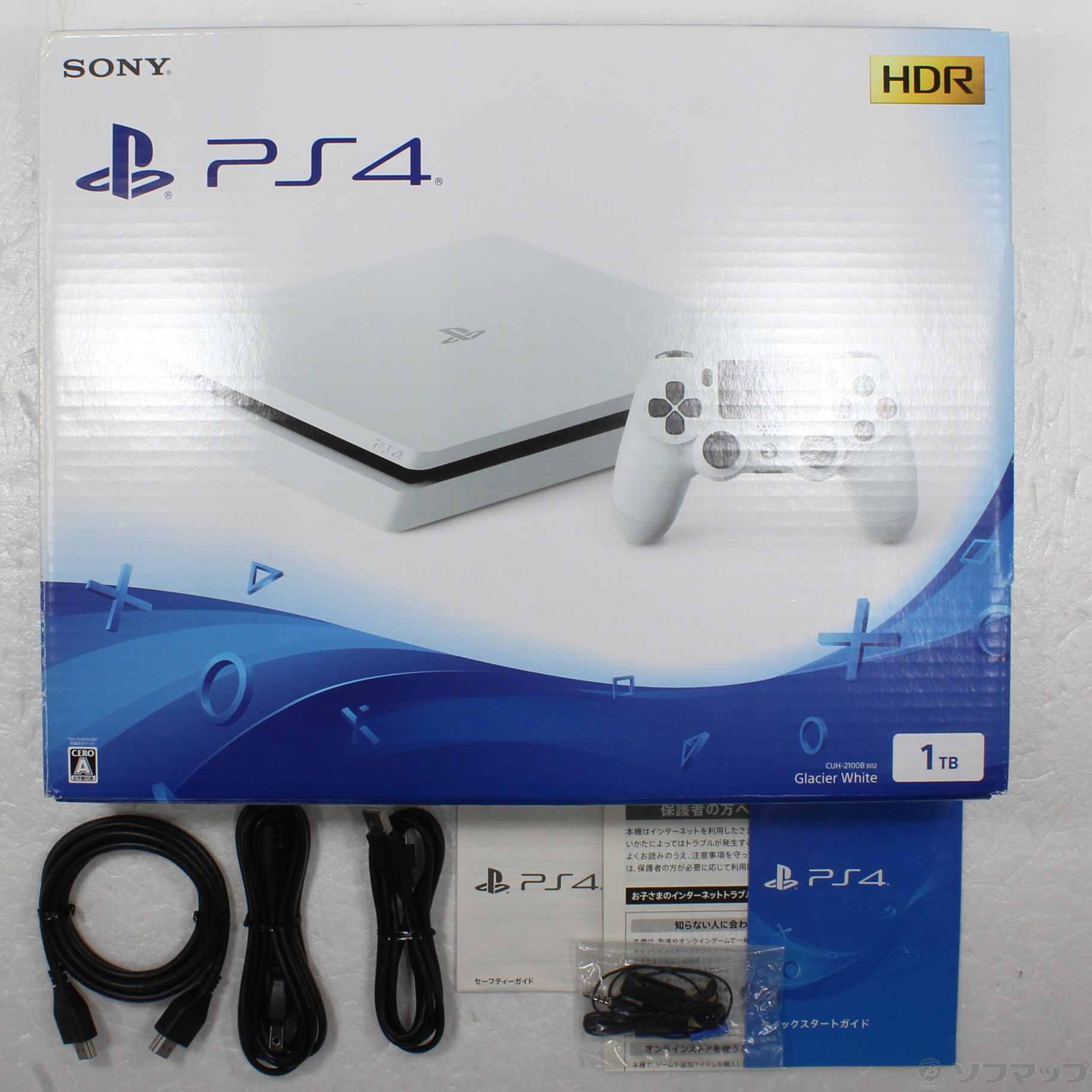 〔中古品〕 PlayStation 4 グレイシャー・ホワイト 1TB