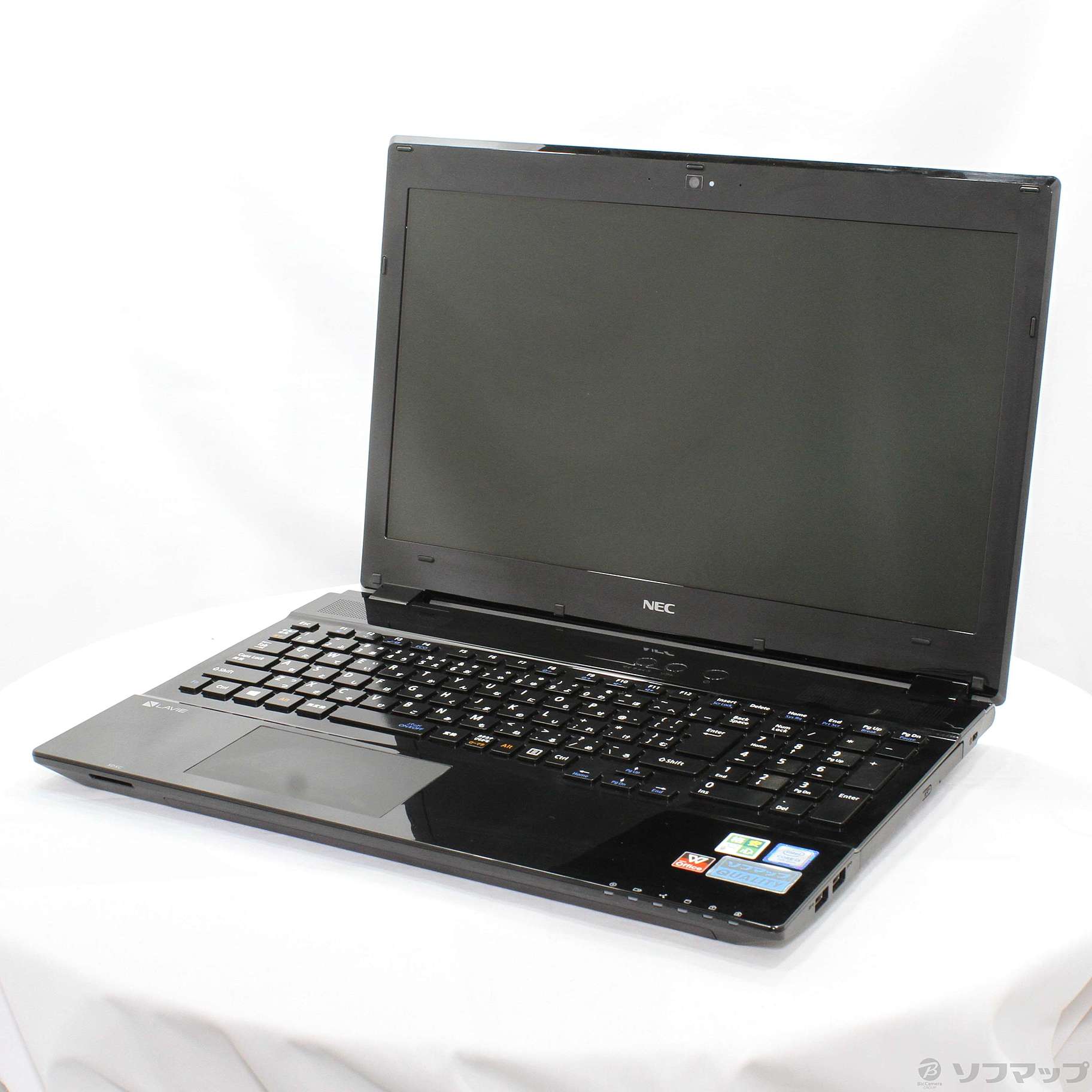 (中古)NEC 格安安心パソコン LaVie Note Standard NS350/FAB PC-NS350FAB ブラック (Windows 10)(251-ud)