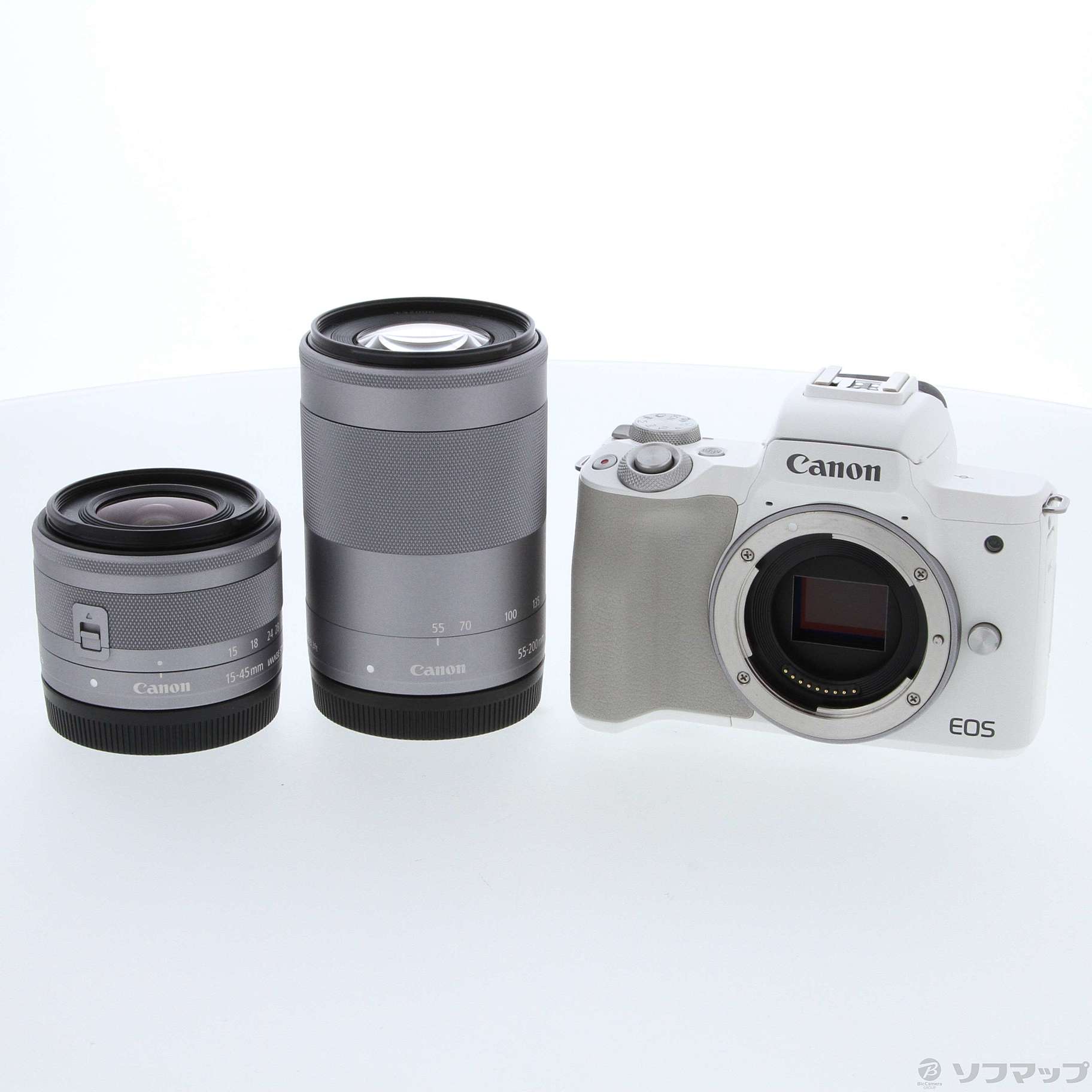 中古】セール対象品 EOS Kiss M2 ダブルズームキット ホワイト [2133053938124] - リコレ！|ビックカメラグループ  ソフマップの中古通販サイト