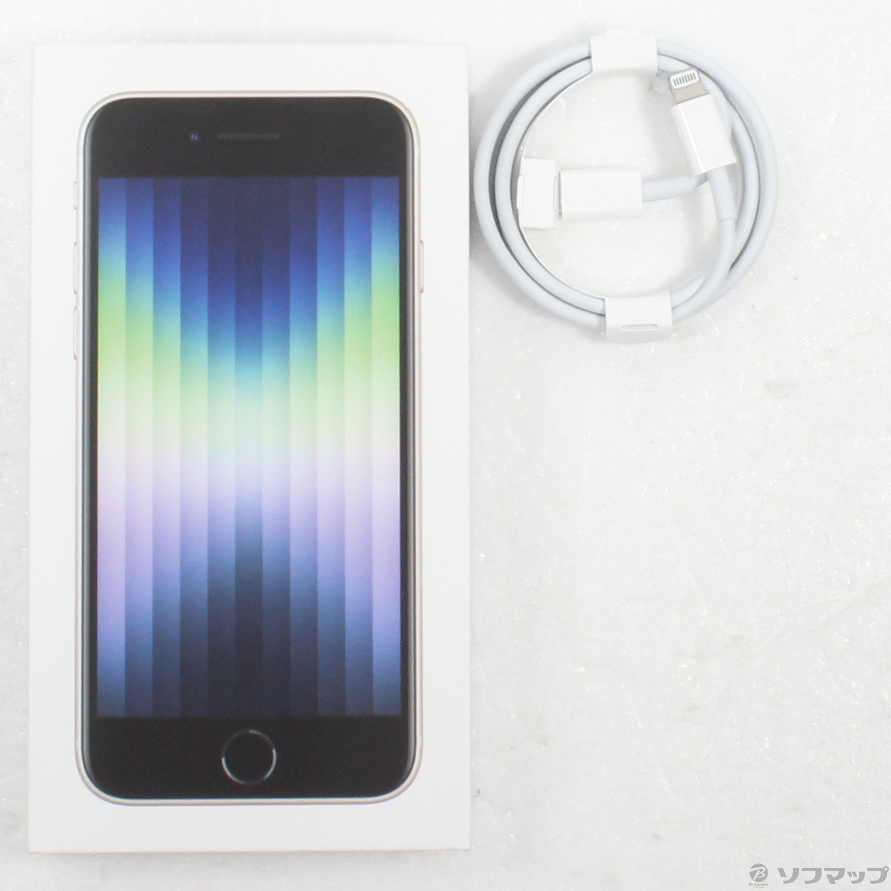 中古】〔展示品〕 iPhone SE 第3世代 64GB スターライト 3K433J／A SIM