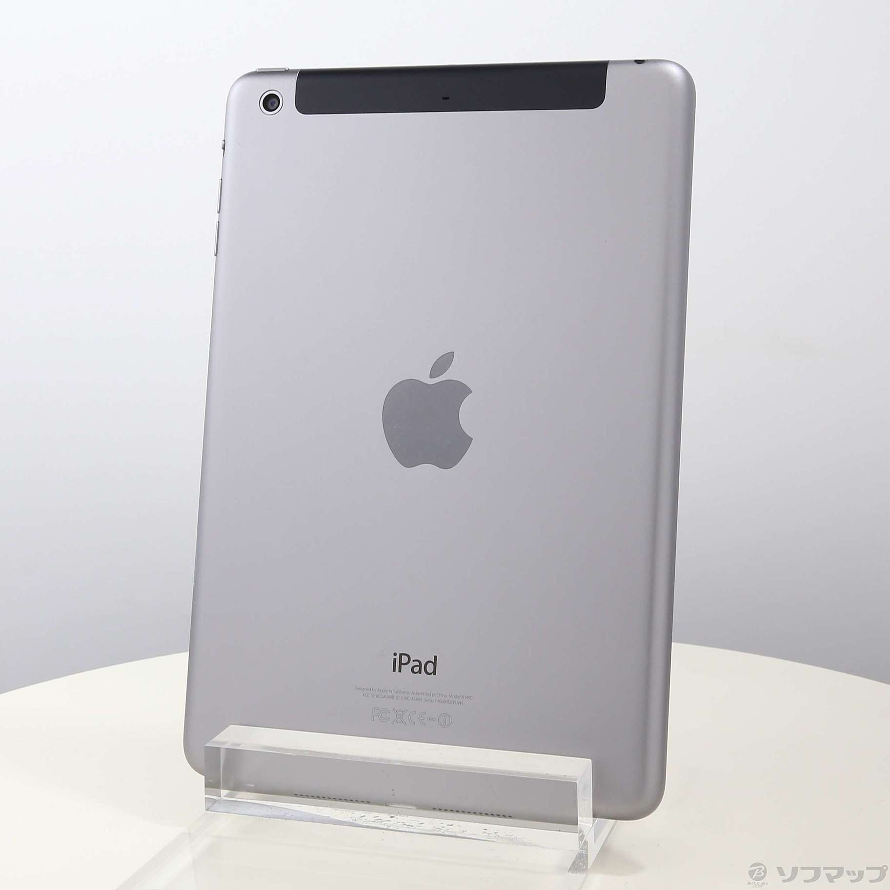 (中古)Apple iPad mini 2 64GB スペースグレイ ME828J/A SoftBankロック解除SIMフリー(344-ud)