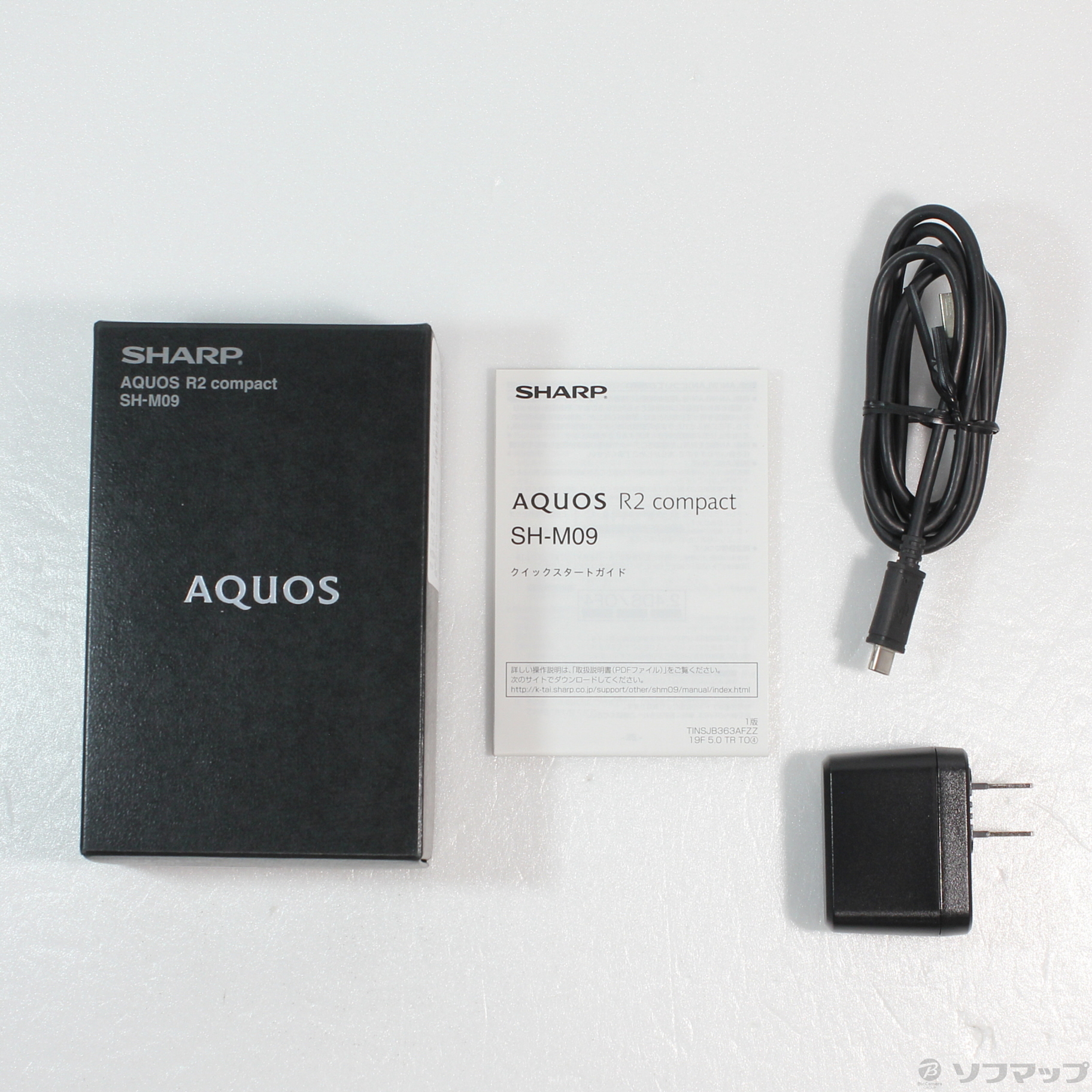 中古】AQUOS R2 compact 64GB ピュアブラック SH-M09 SIMフリー ...