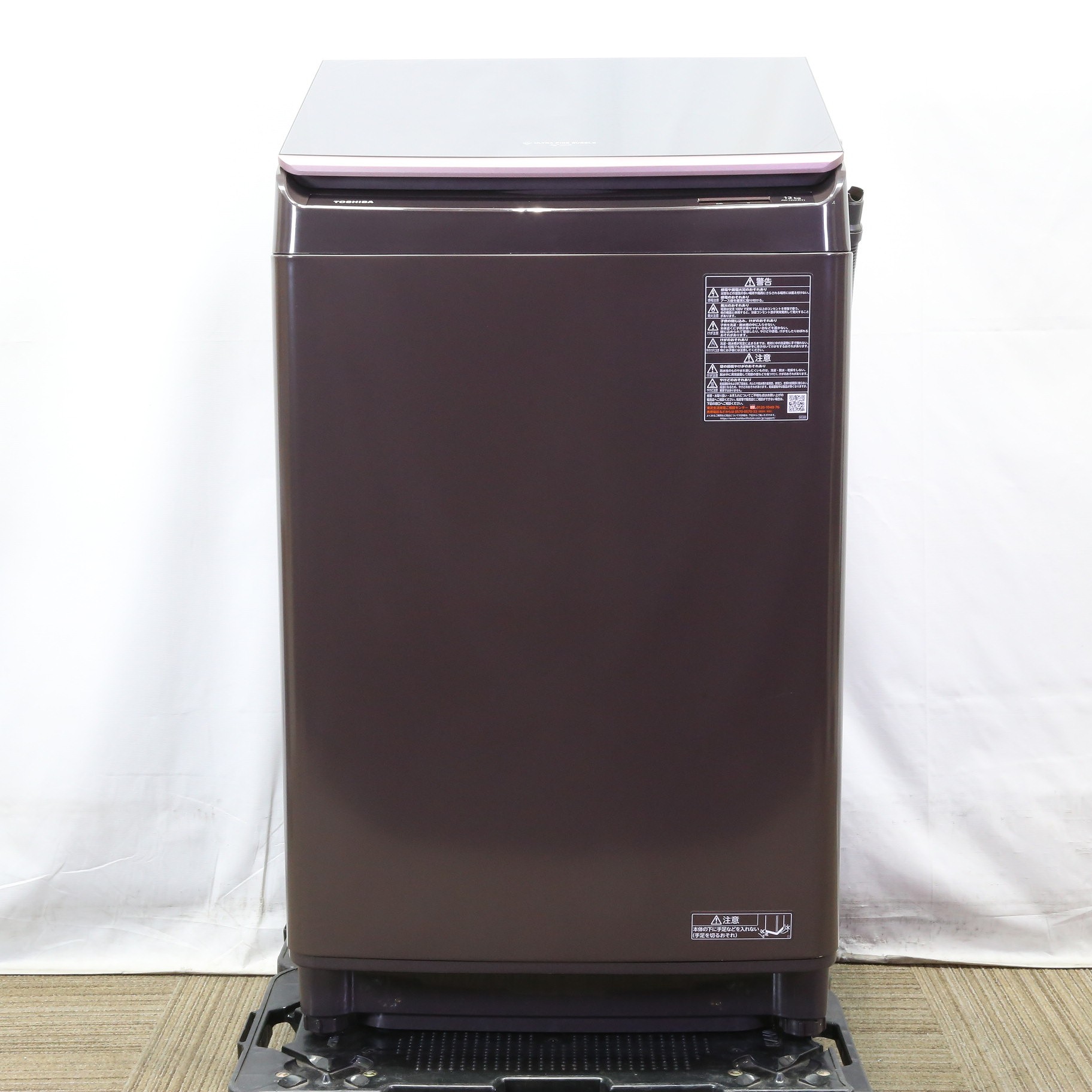〔展示品〕 タテ型洗濯乾燥機 ZABOON（ザブーン） ボルドーブラウン AW-12VP3(T) ［洗濯12.0kg ／乾燥6.0kg  ／ヒーター乾燥(水冷・除湿タイプ) ／上開き］