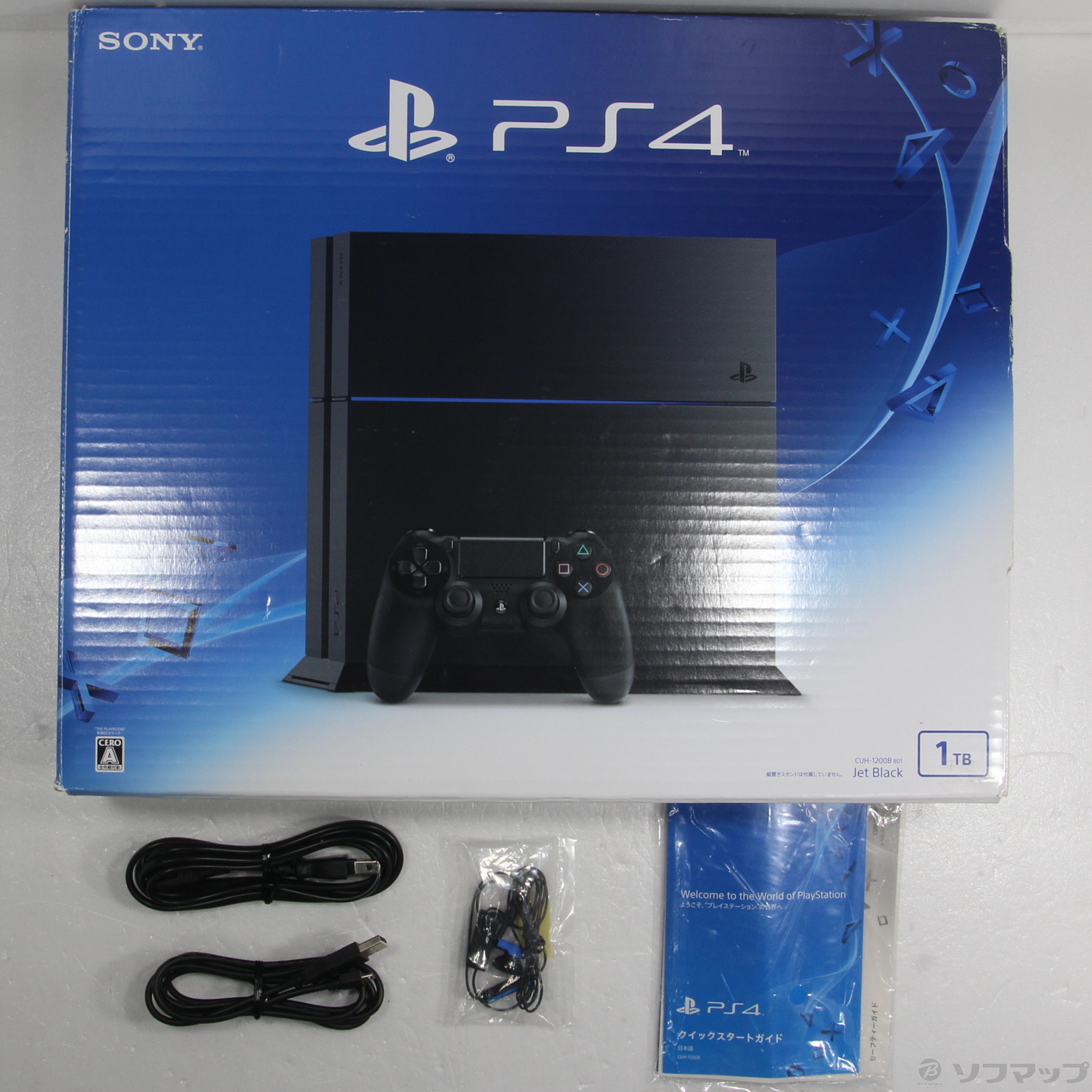 中古】PlayStation 4 ジェットブラック 1TB CUH-1200BB [2133054090067] - リコレ！|ビックカメラグループ  ソフマップの中古通販サイト