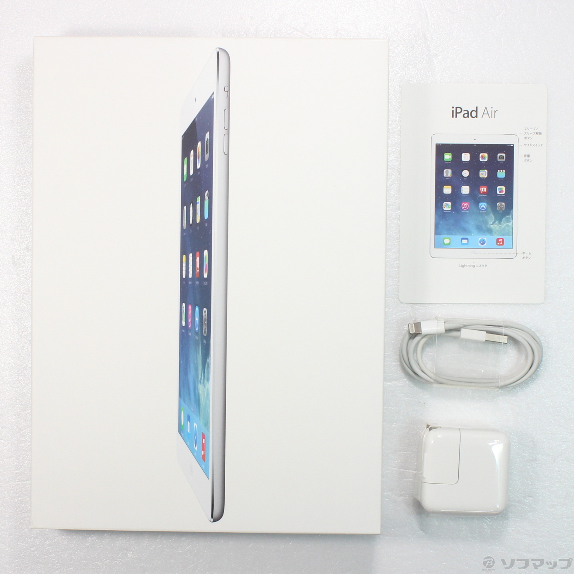 中古】iPad Air 128GB シルバー ME906J／A Wi-Fi [2133054162443