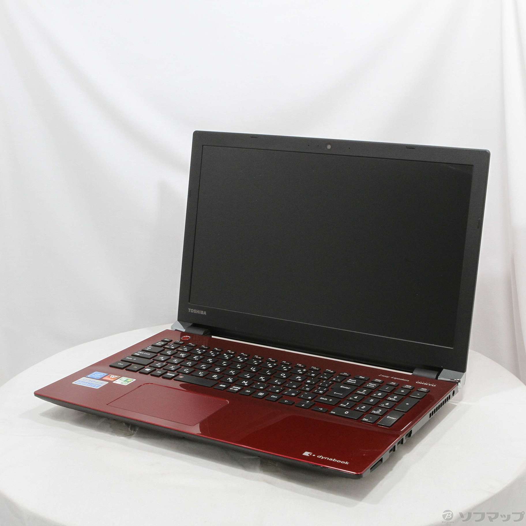 〔中古品〕 格安安心パソコン dynabook T45／GR PT45GRP-SEA モデナレッド ［Celeron 3865U (1.8GHz)／4GB／HDD1TB／15.6インチワイド］