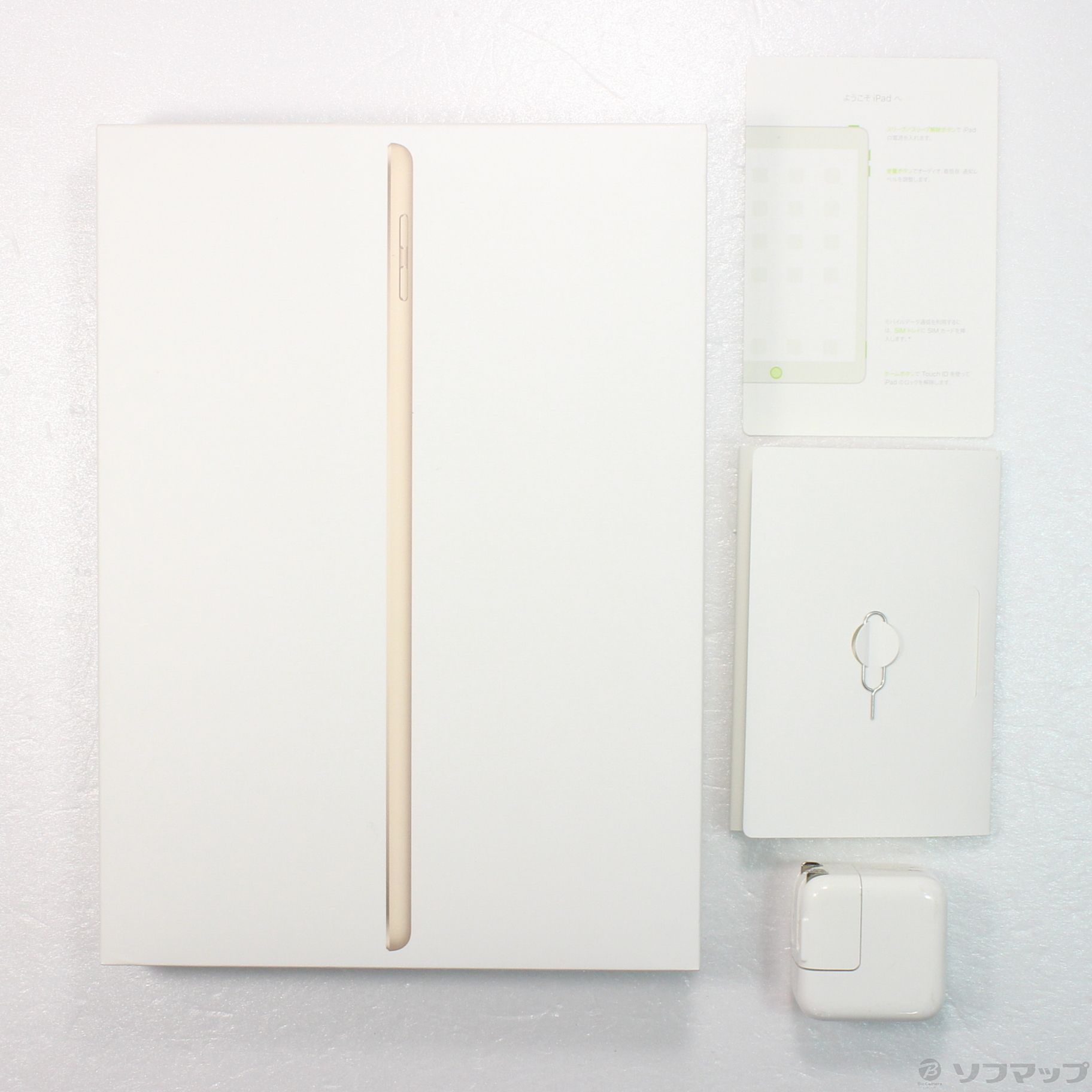 中古】発掘市 iPad 第5世代 32GB ゴールド MPG42J／A docomoロック解除