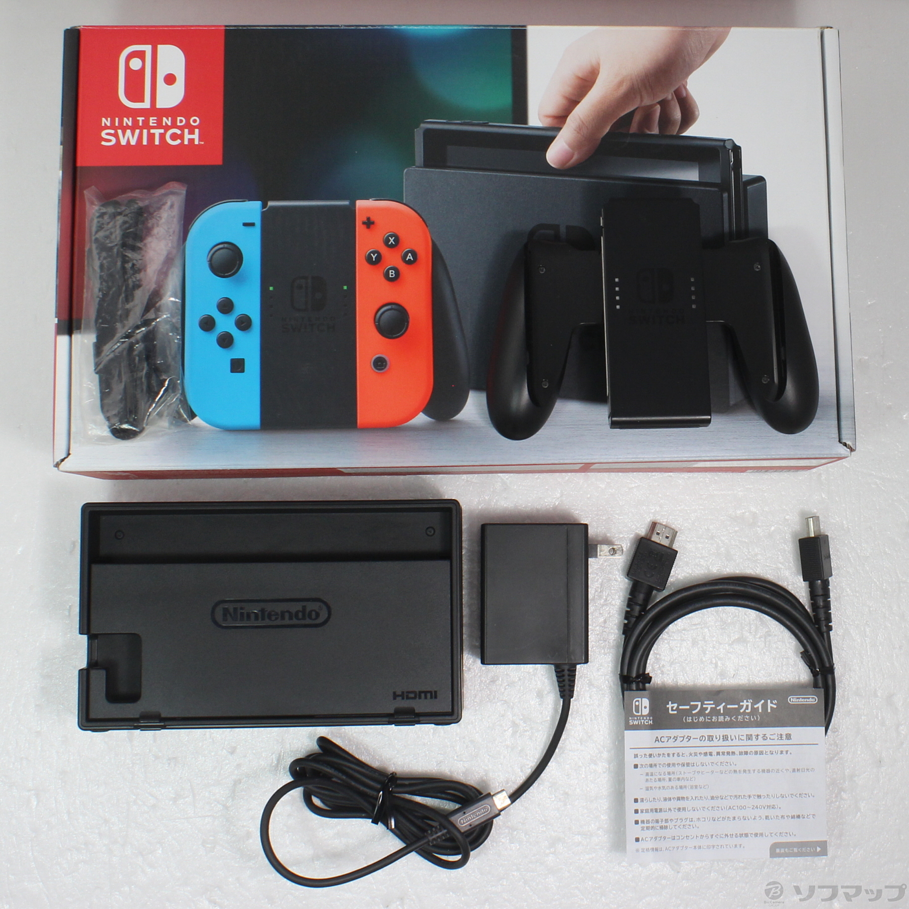 〔中古品〕 Nintendo Switch Joy-Con (L) ネオンブルー／ (R) ネオンレッド