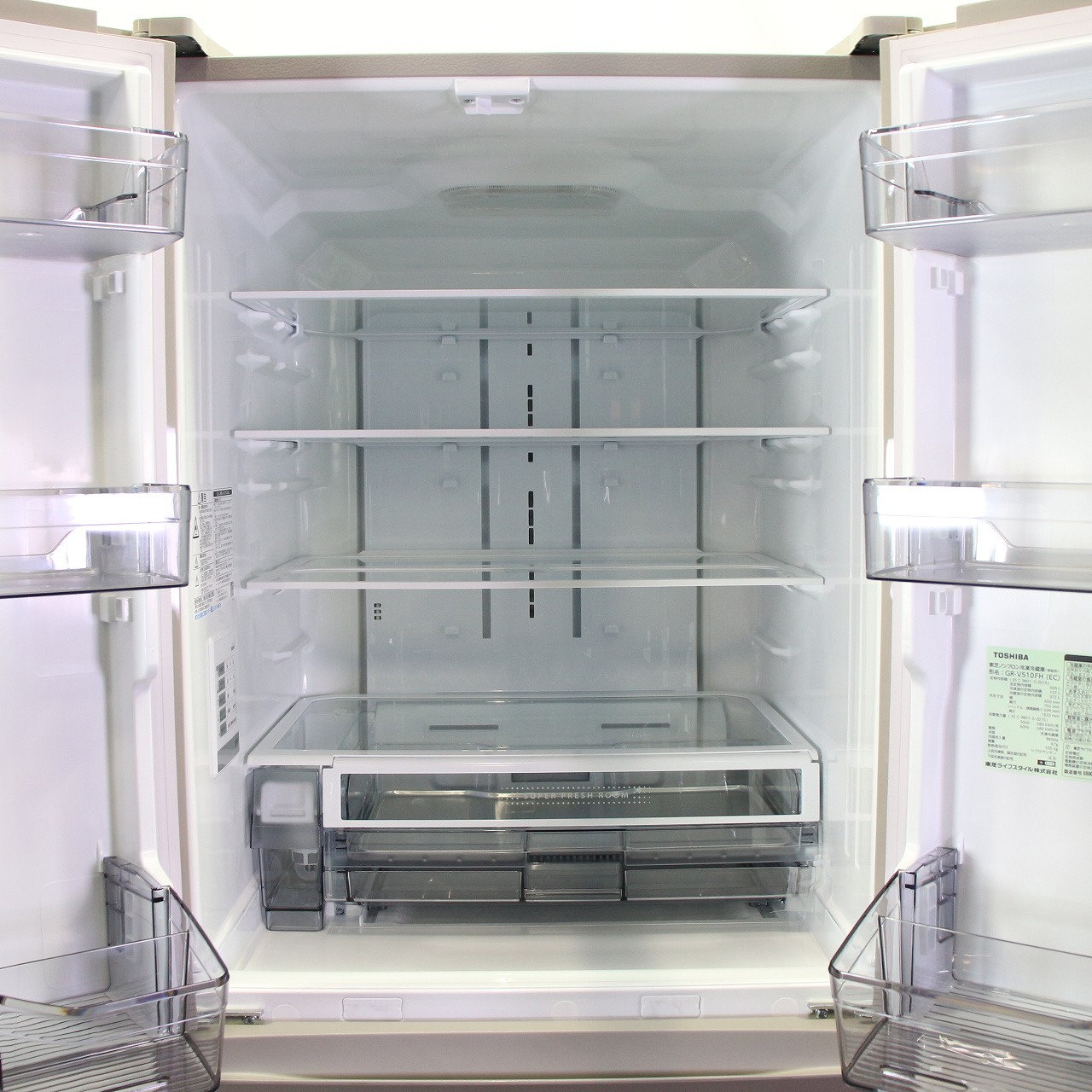 中古】〔展示品〕 冷蔵庫 サテンゴールド GR-V510FH(EC) ［幅65cm 