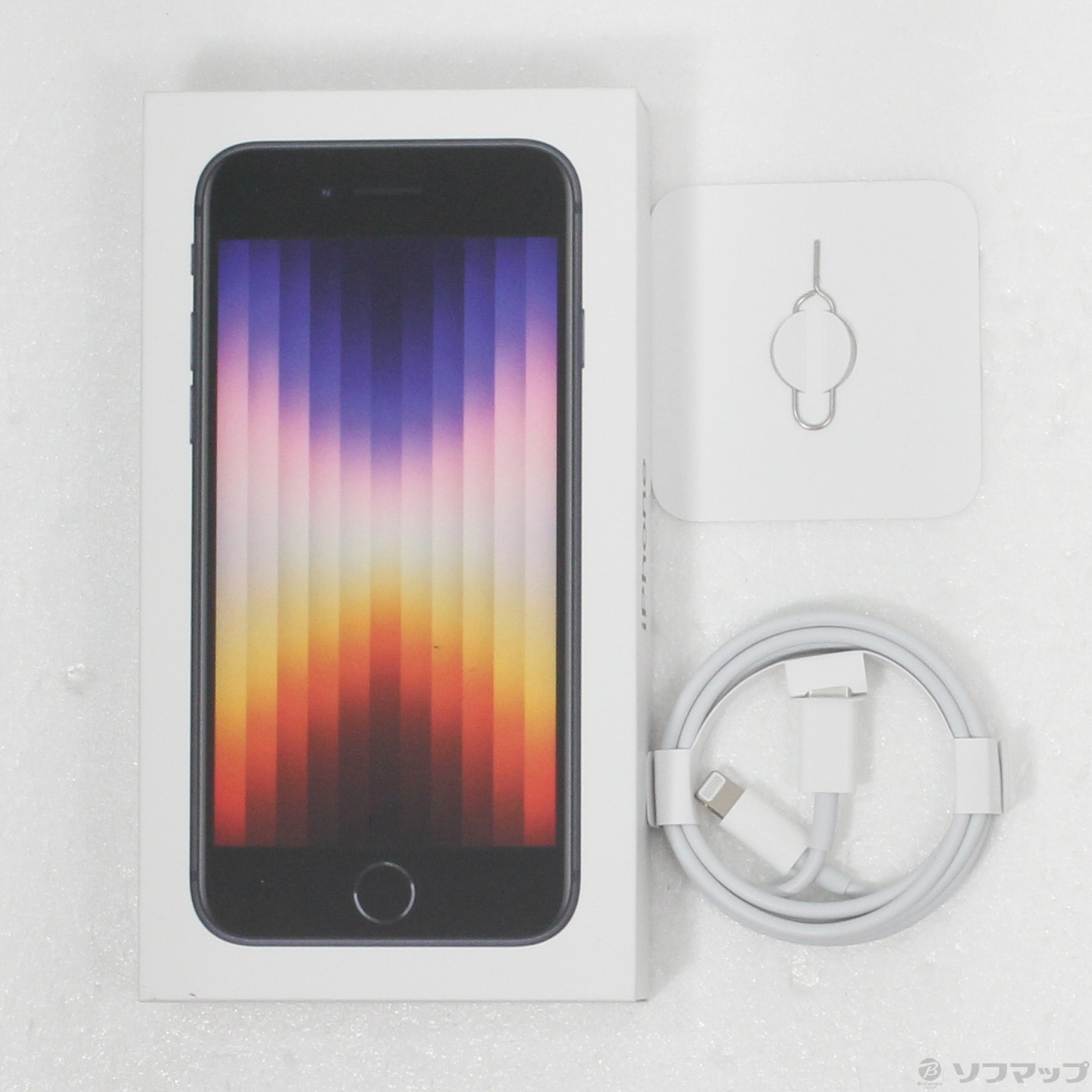 中古】iPhone SE 第3世代 64GB ミッドナイト MMYC3J／A SIMフリー 