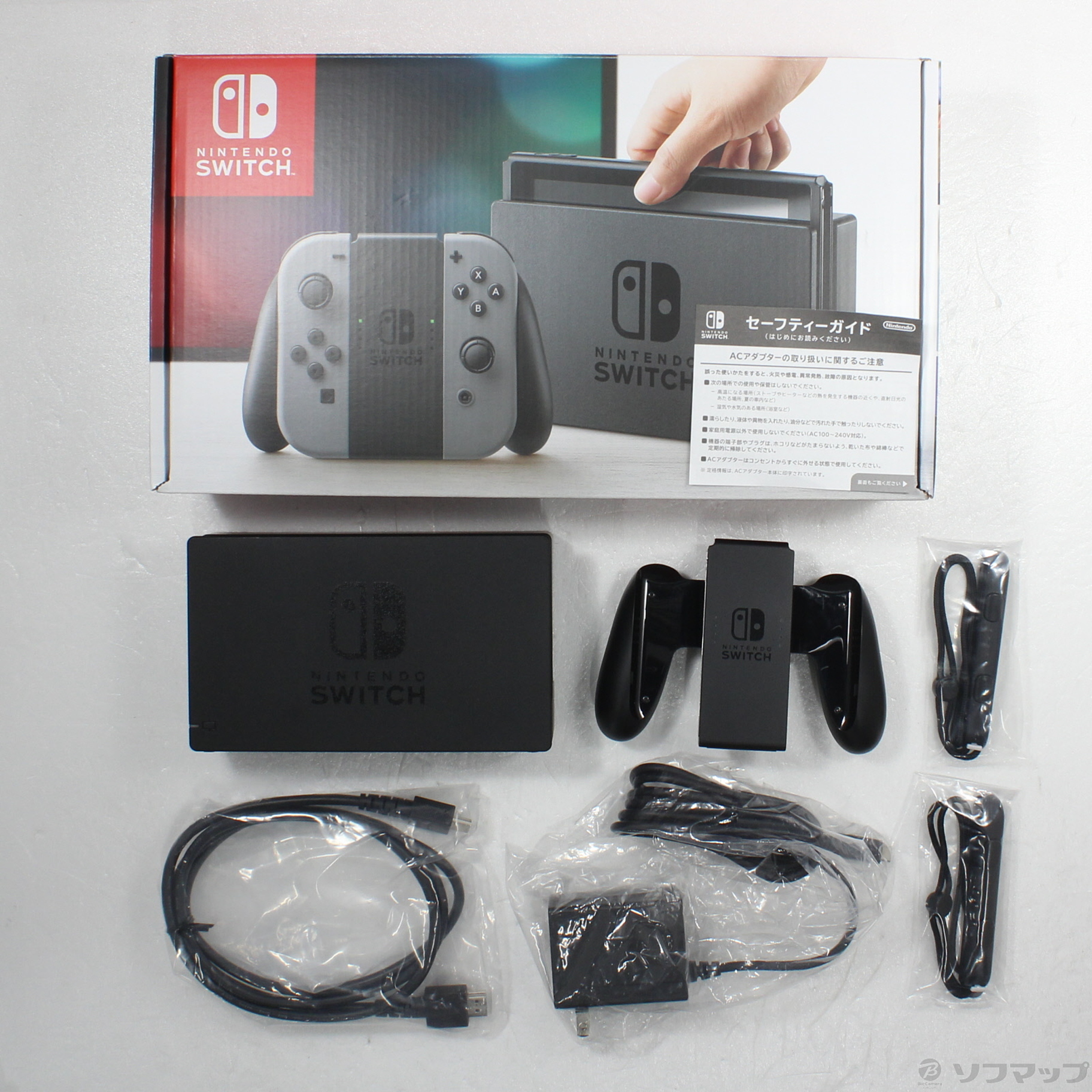 中古】Nintendo Switch Joy-Con (L) ／ (R) グレー [2133054459635 