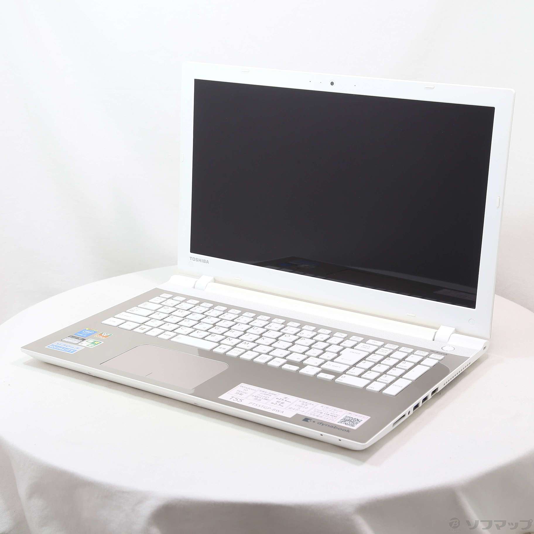 中古】格安安心パソコン dynabook T55／TG PT55TGP-BWA サテンゴールド