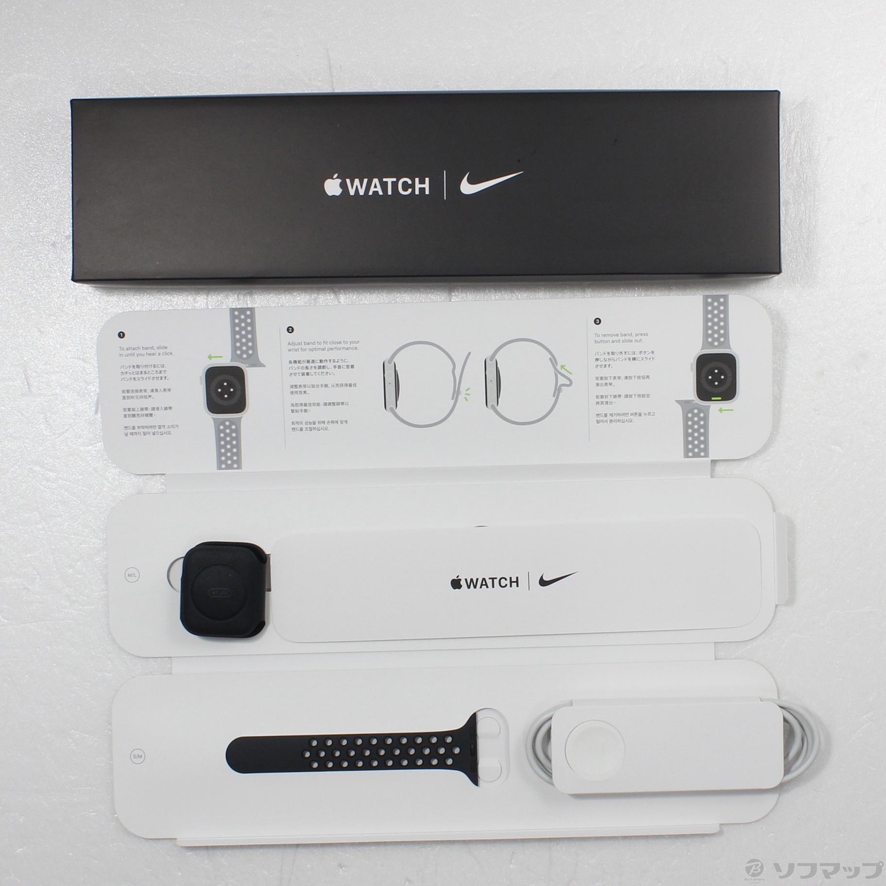 中古】Apple Watch Series 7 Nike GPS 41mm ミッドナイトアルミニウム 