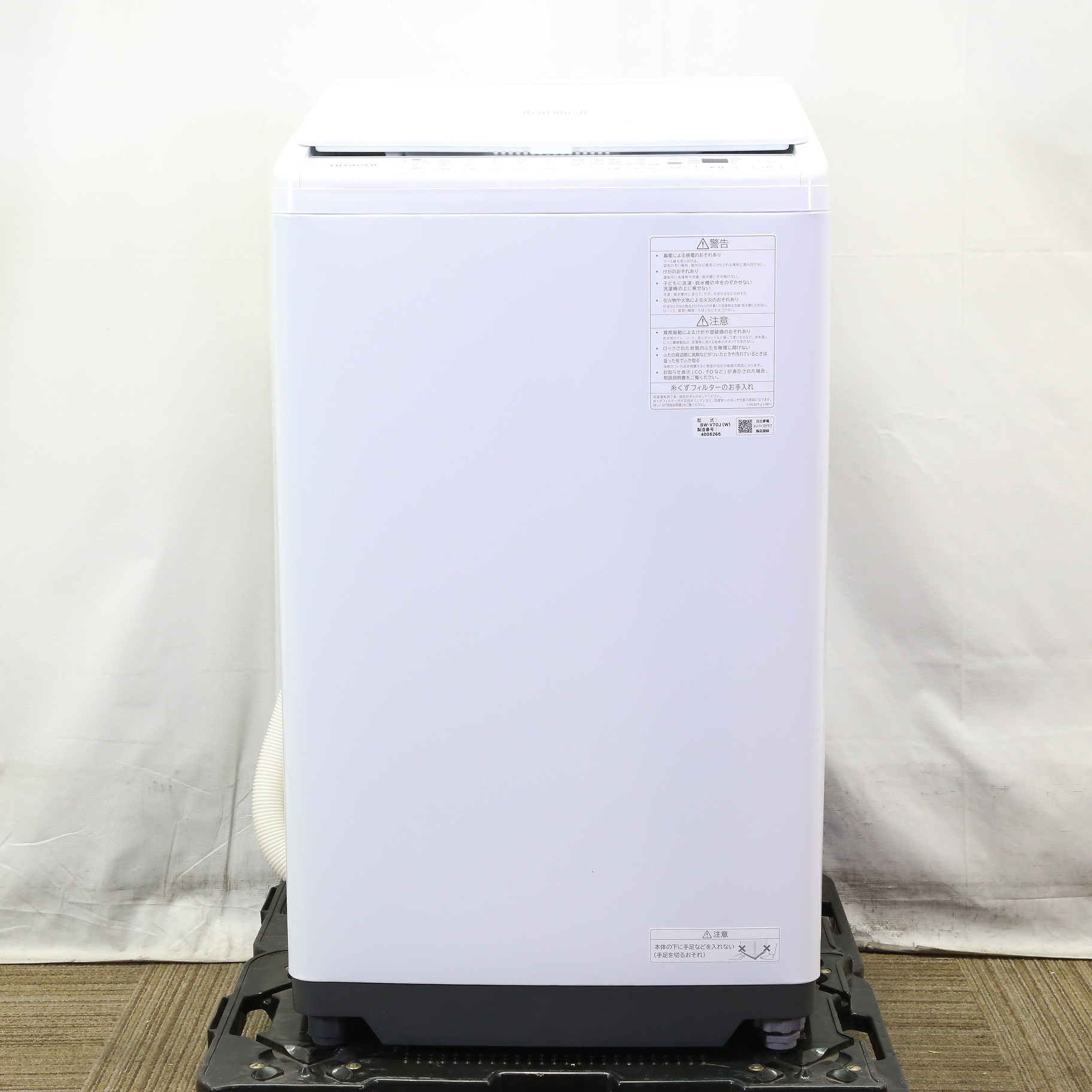 〔中古品〕 インバーター洗濯機 ビートウォッシュ ホワイト BW-V70J-W ［洗濯7.0kg ／簡易乾燥(送風機能) ／上開き］