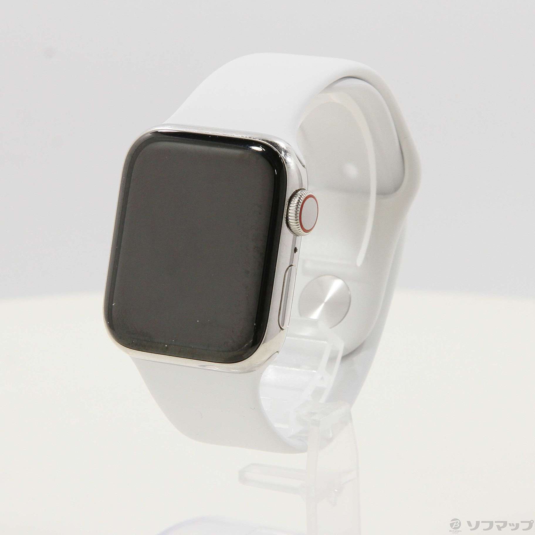Apple Watch Series 4 GPS + Cellular 40mm ステンレススチールケース ホワイトスポーツバンド