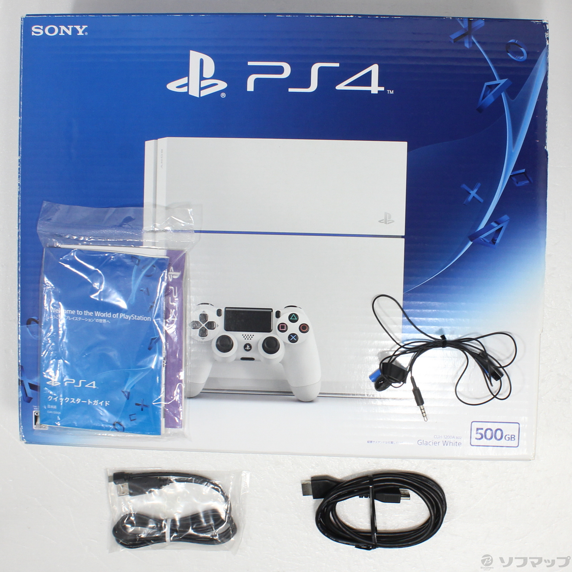 中古】PlayStation 4 グレイシャー・ホワイト CUH-1200AB ...