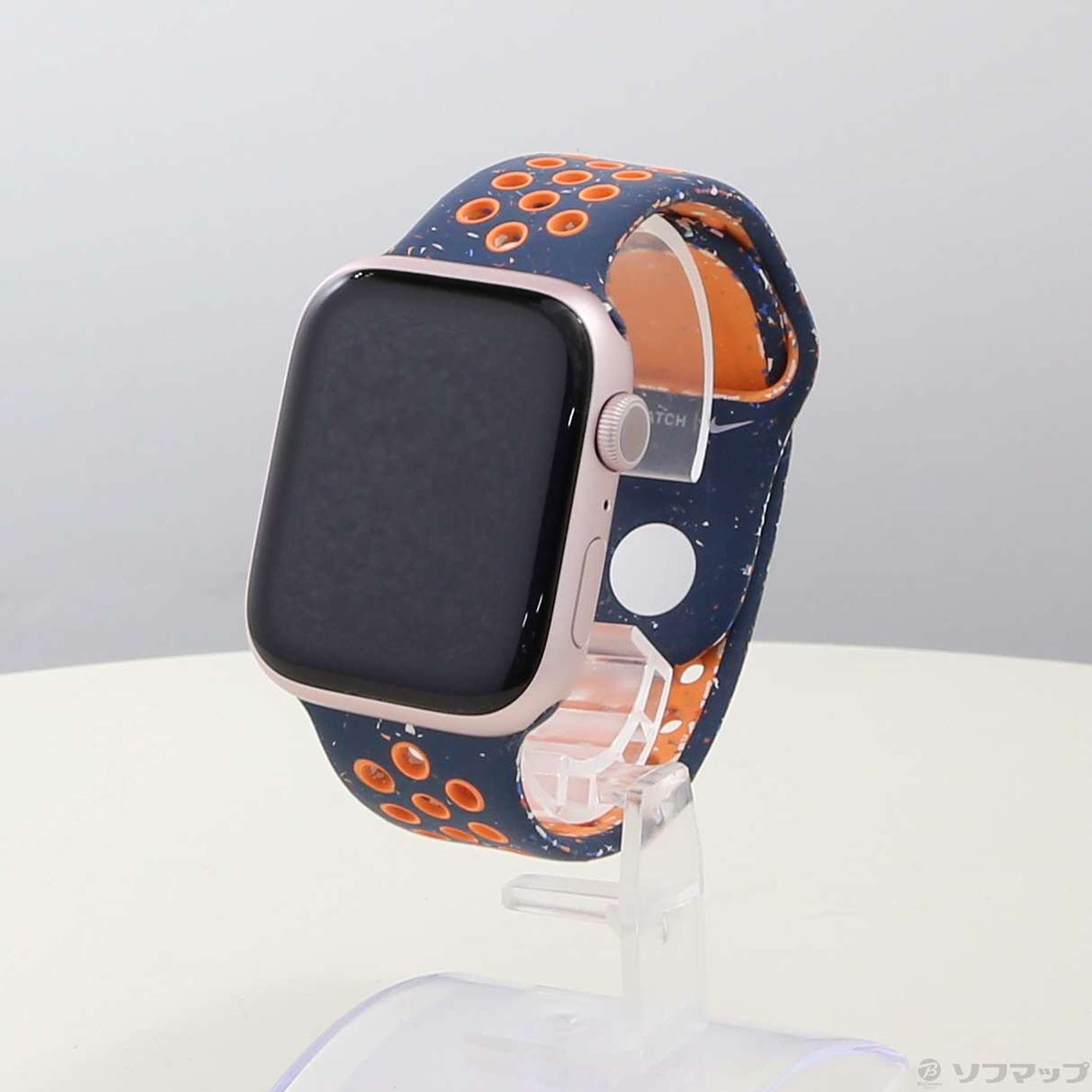 Apple Watch Series 9 GPS 45mm ピンクアルミニウムケース ブルーフレイムNikeスポーツバンド
