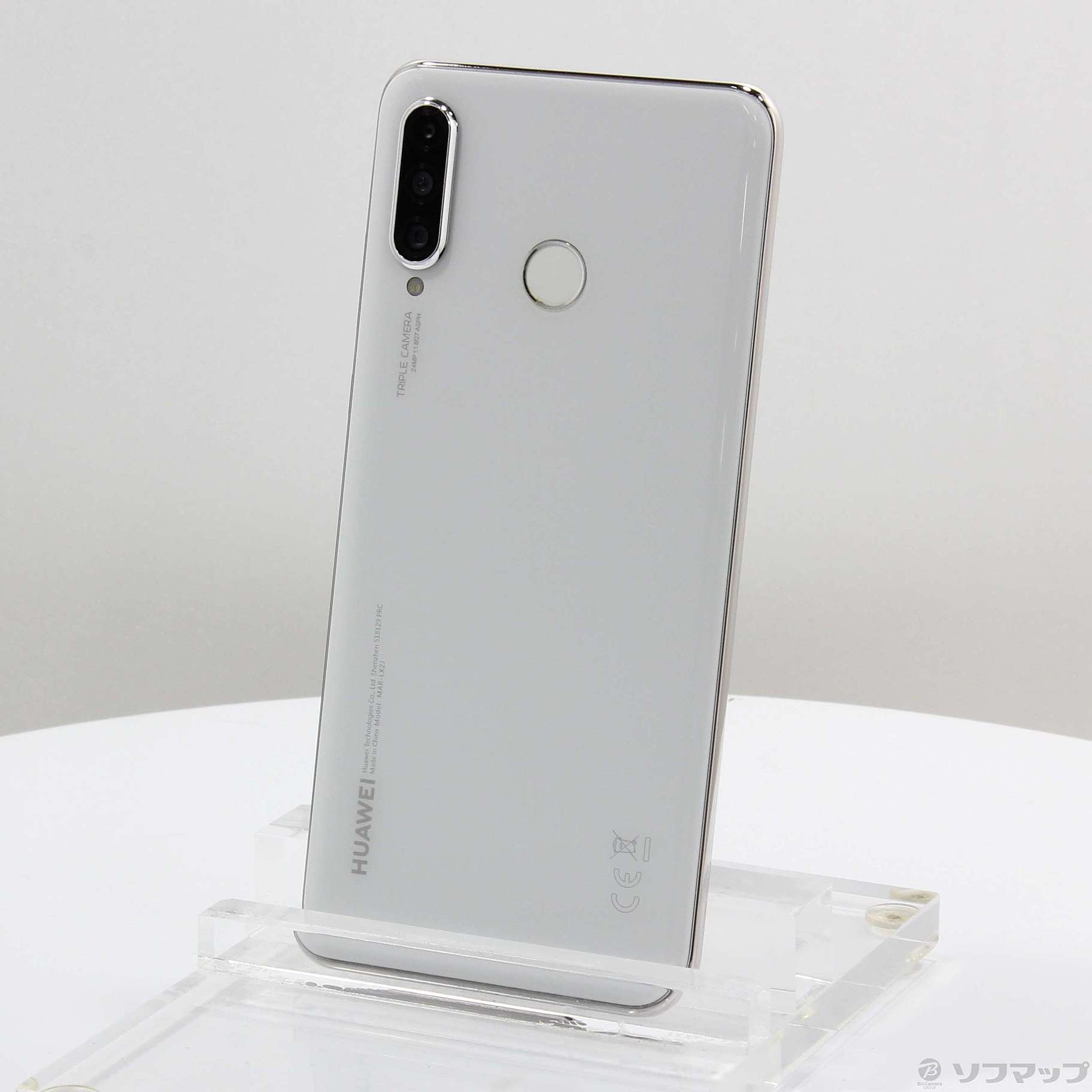 中古】HUAWEI P30 lite 64GB パールホワイト MAR-LX2J SIMフリー 