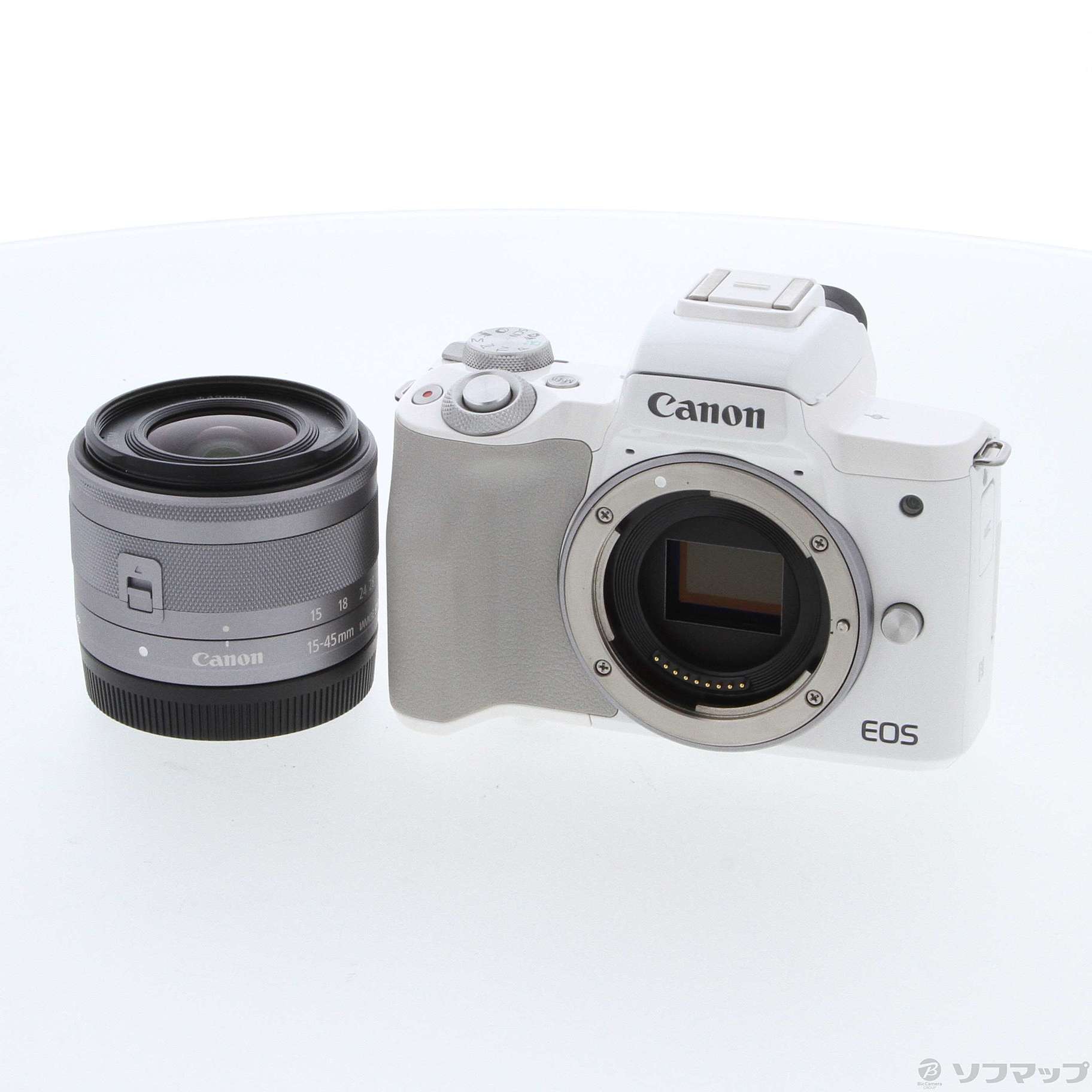 中古】EOS Kiss M ホワイト EFM1545 IS STM レンズキット ...