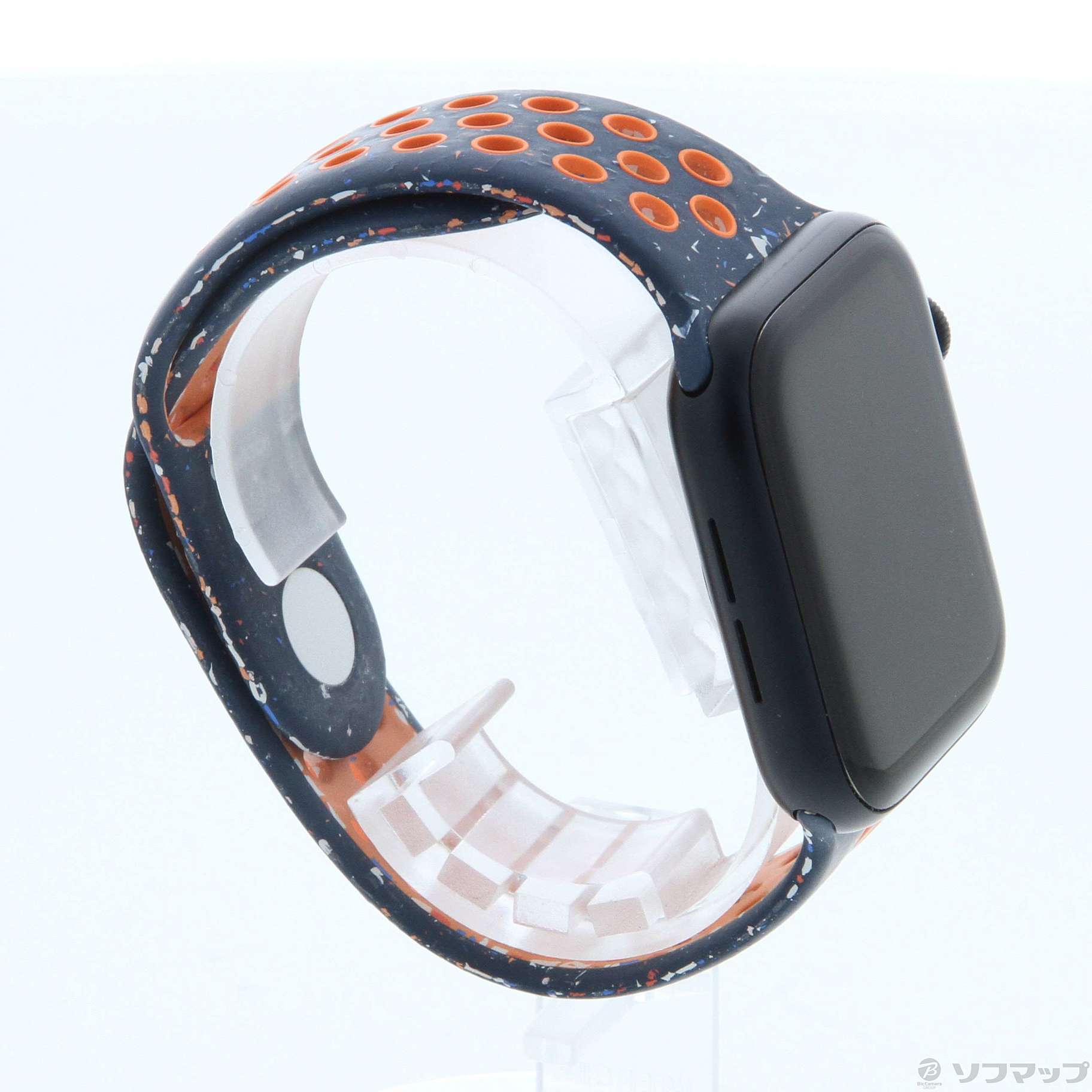 Apple Watch SE 第2世代 GPS 44mm ミッドナイトアルミニウムケース ブルーフレームNikeスポーツバンド