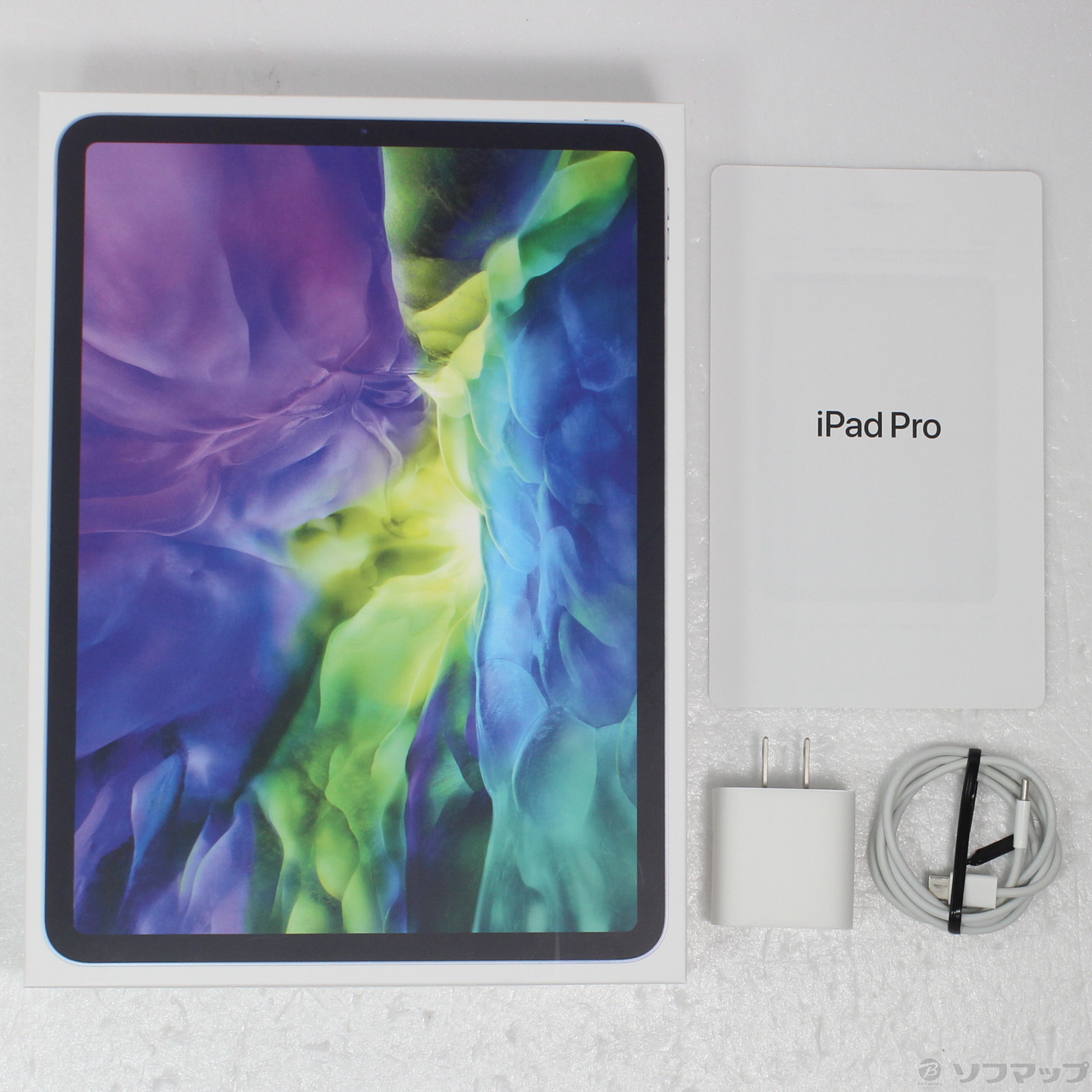 豊富な得価Apple/アップル 11インチ iPad Pro 第2世代（2020春モデル）Wi-Fi+Cellular simフリー 128GB シルバー MY2W2J/A デモ機(展示品） iPad本体