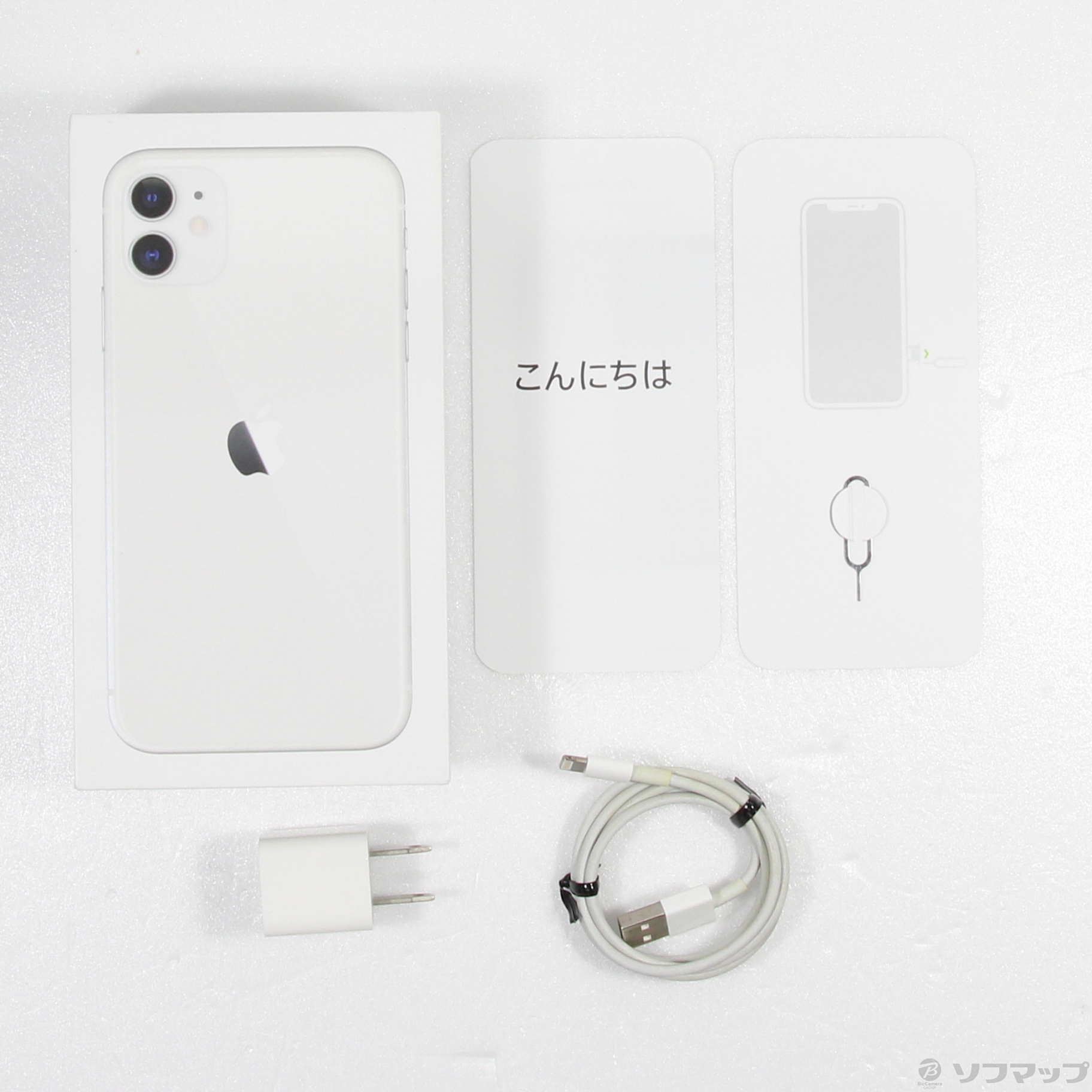 中古】iPhone11 64GB ホワイト MWLU2J／A SIMフリー [2133054815776