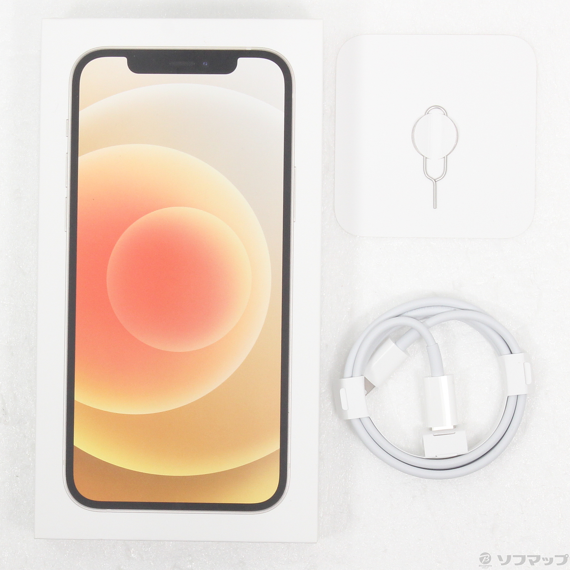 中古】iPhone12 64GB ホワイト MGHP3J／A SIMフリー [2133054864422