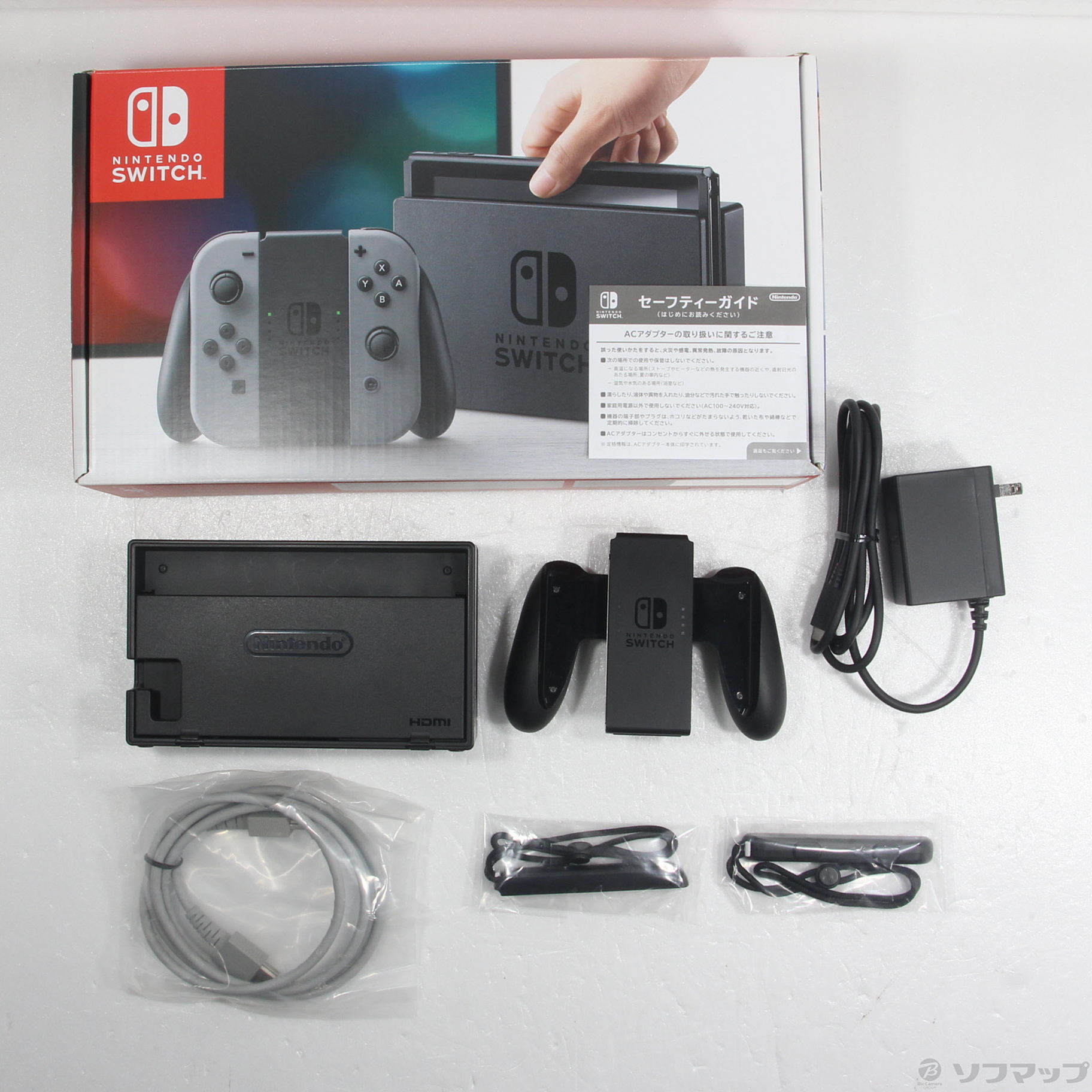 〔中古品〕 Nintendo Switch Joy-Con (L) ／ (R) グレー