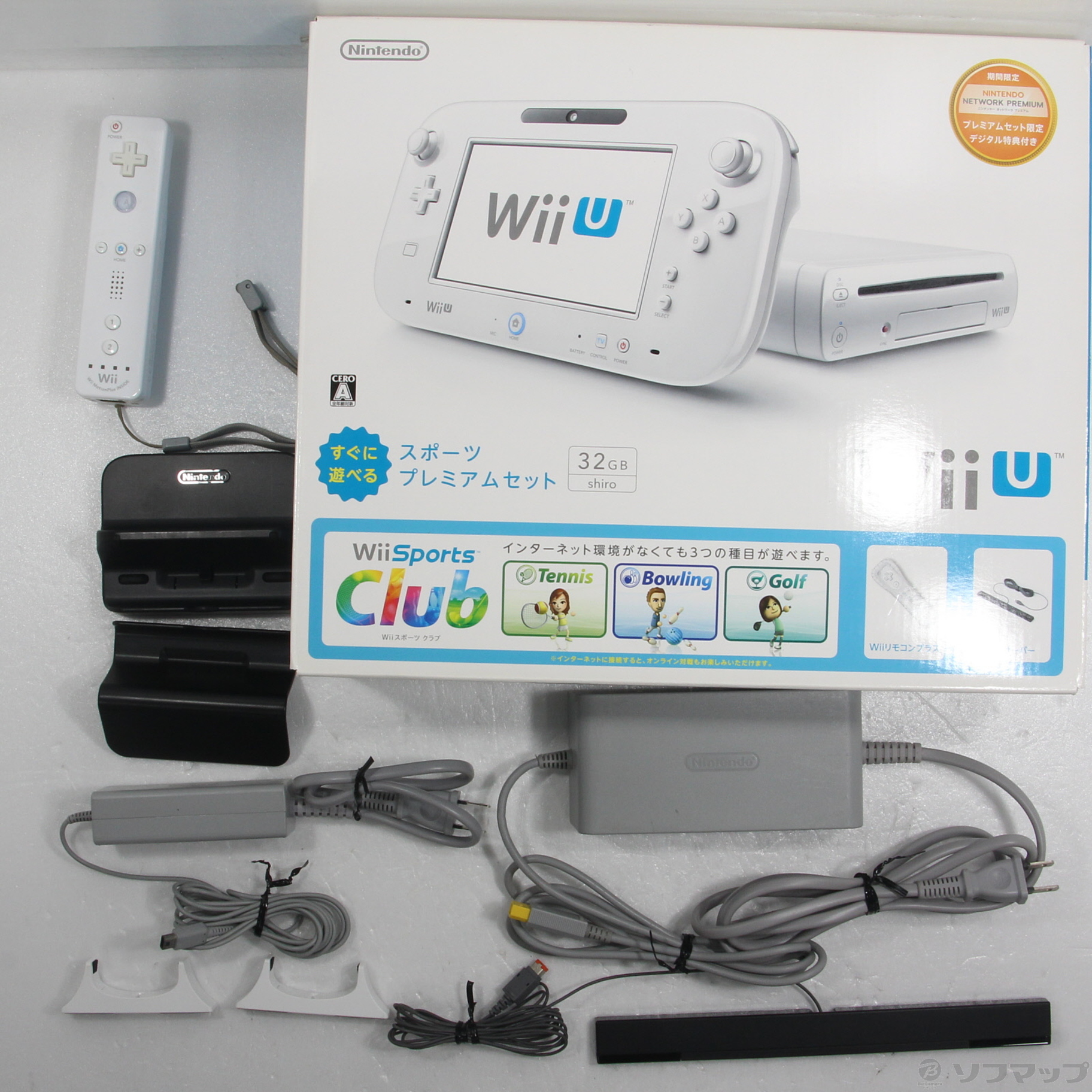 中古品〕 Wii U すぐに遊べるスポーツプレミアムセット WUP-S-WAFU｜の 