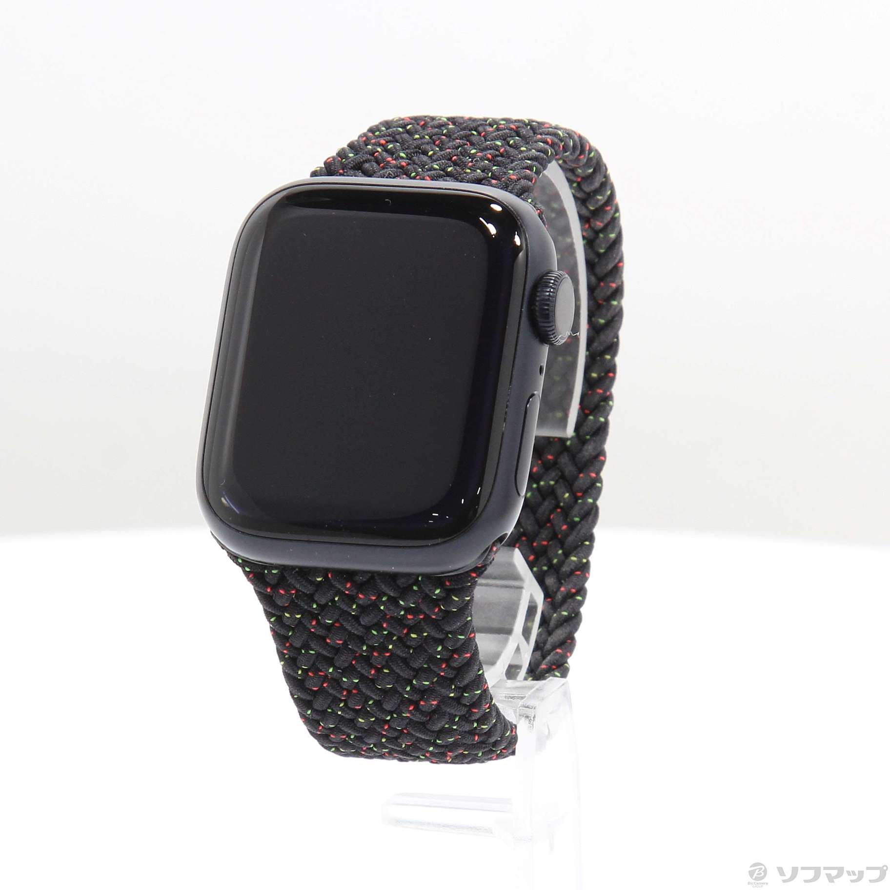 Apple Watch Series 8 GPS 41mm ミッドナイトアルミニウムケース Black Unityブレイデッドソロループ