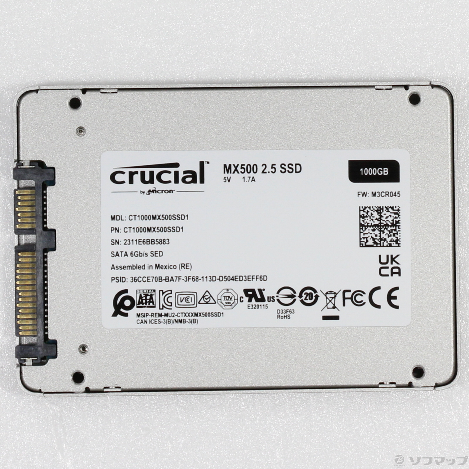 (中古)Crucial MX500 CT1000MX500SSD1(262-ud)