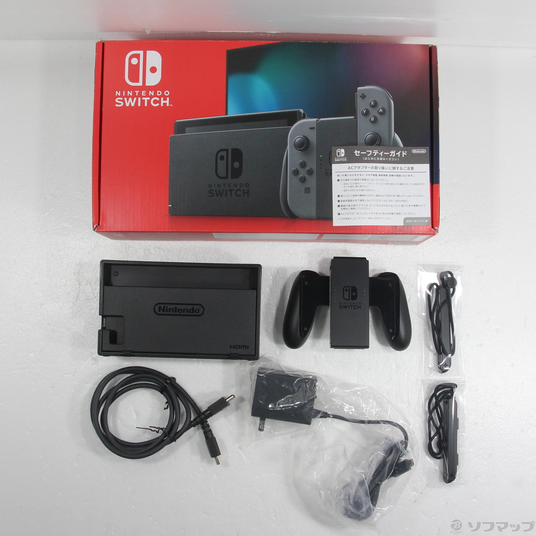 〔中古品〕 Nintendo Switch Joy-Con (L) ／ (R) グレー (2019年8月モデル)