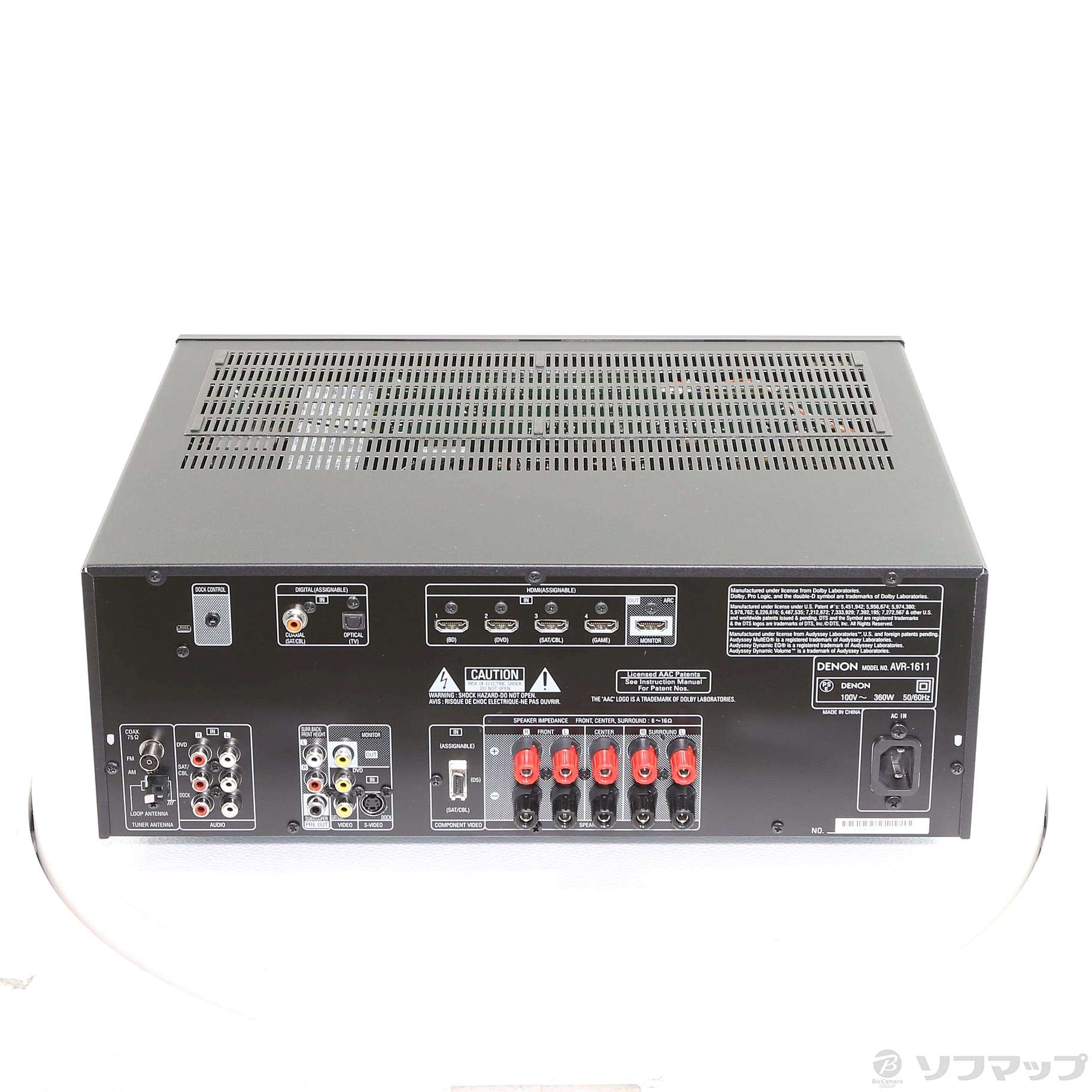 中古】〔展示品〕 AVR-1611 K ブラック [2133055090394