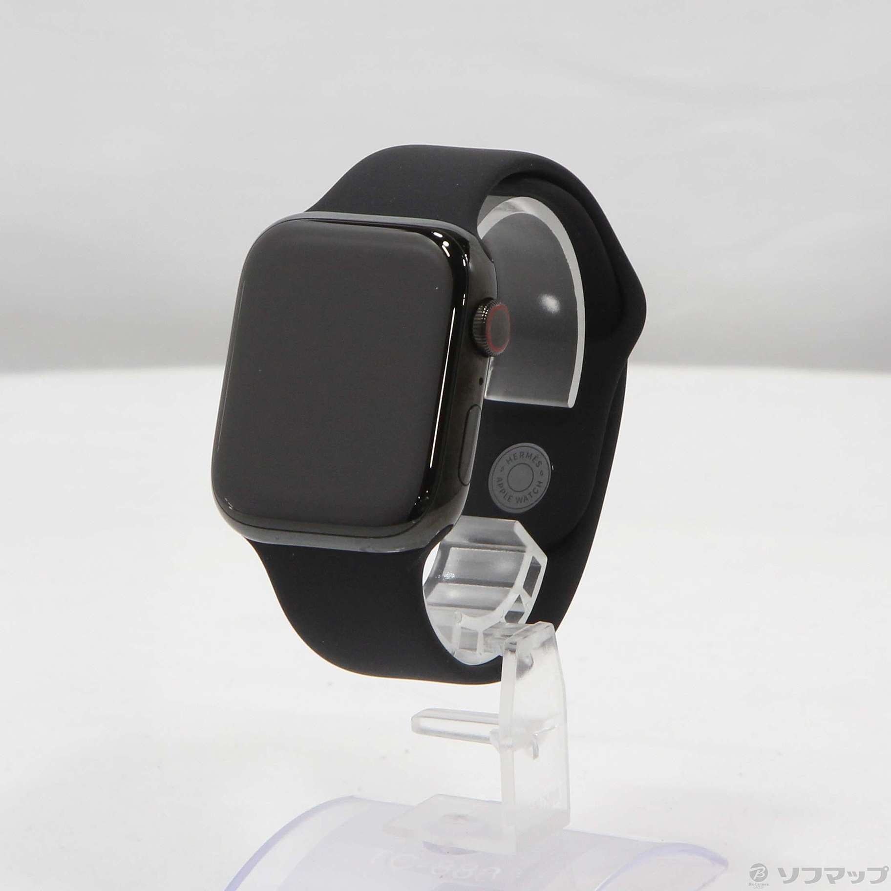 Apple Watch Series 7 GPS + Cellular 45mm スペースブラックステンレススチールケース ブラックスポーツバンド