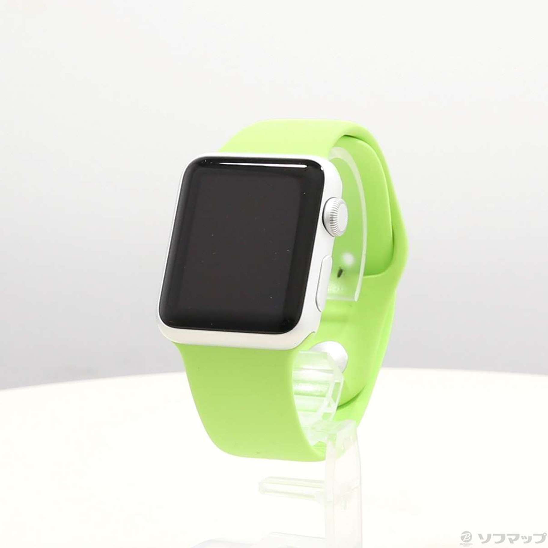 中古】Apple Watch Sport 38mm シルバーアルミニウムケース グリーン 