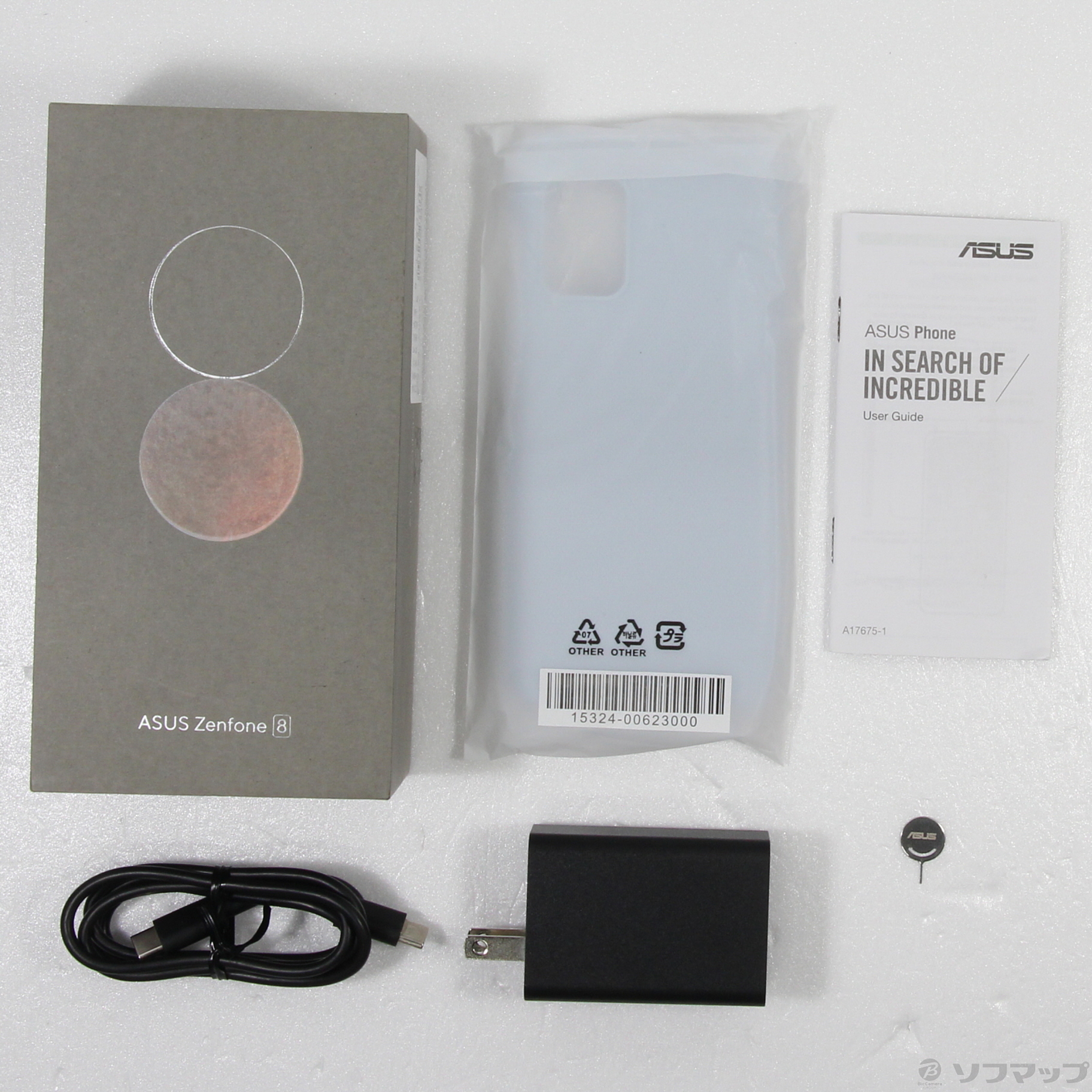 中古】Zenfone 8 128GB ムーンライトホワイト ZS590KS-WH128S8 SIM ...