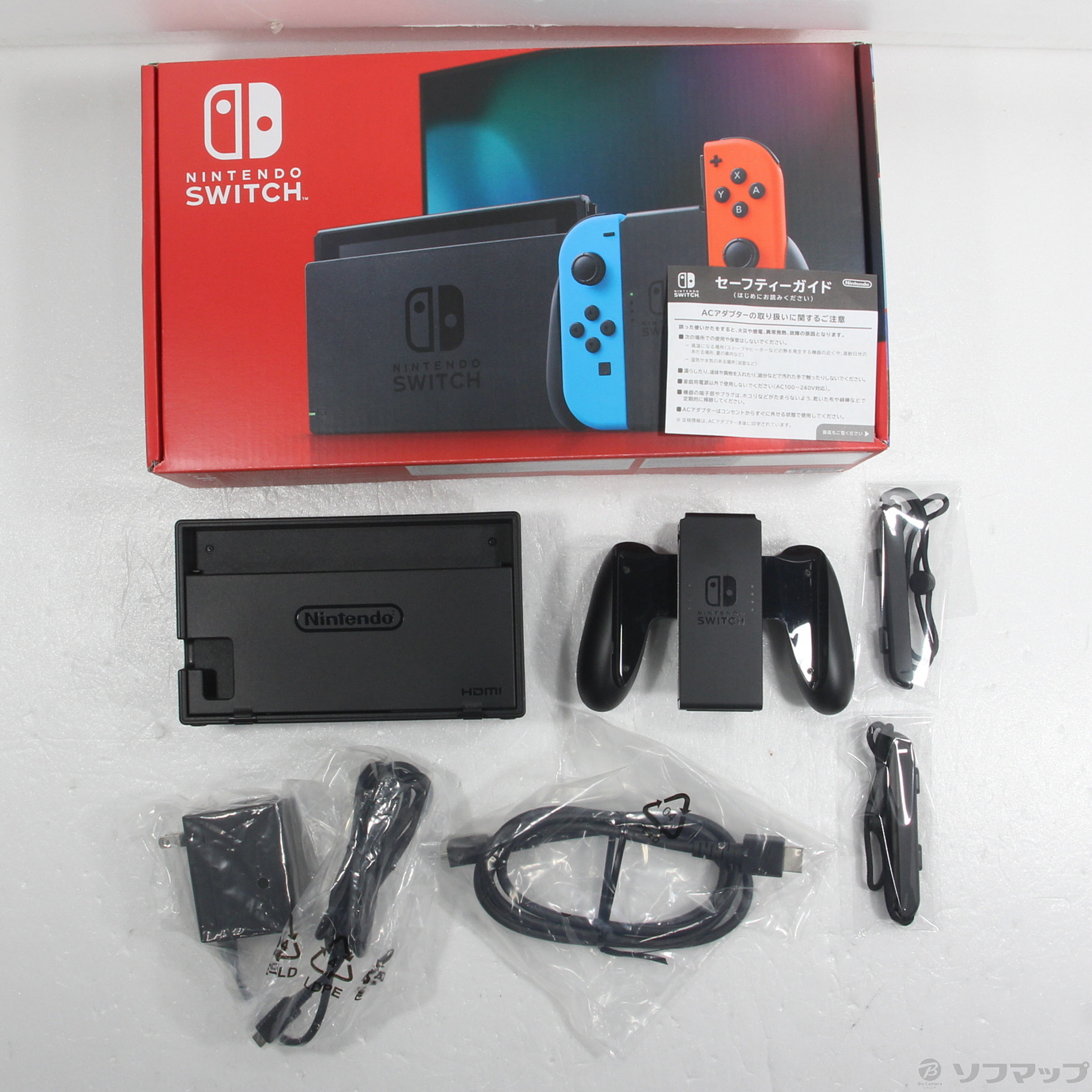 中古品〕 Nintendo Switch Joy-Con (L) ネオンブルー／ (R) ネオン ...