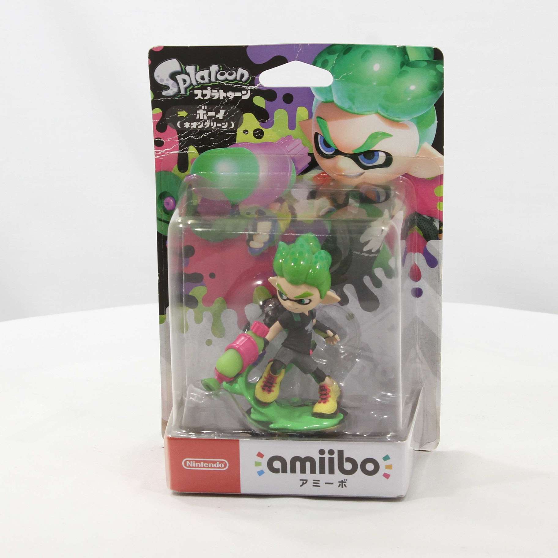 未使用品〕 未使用品 amiibo ボーイ ネオングリーン スプラトゥーン 