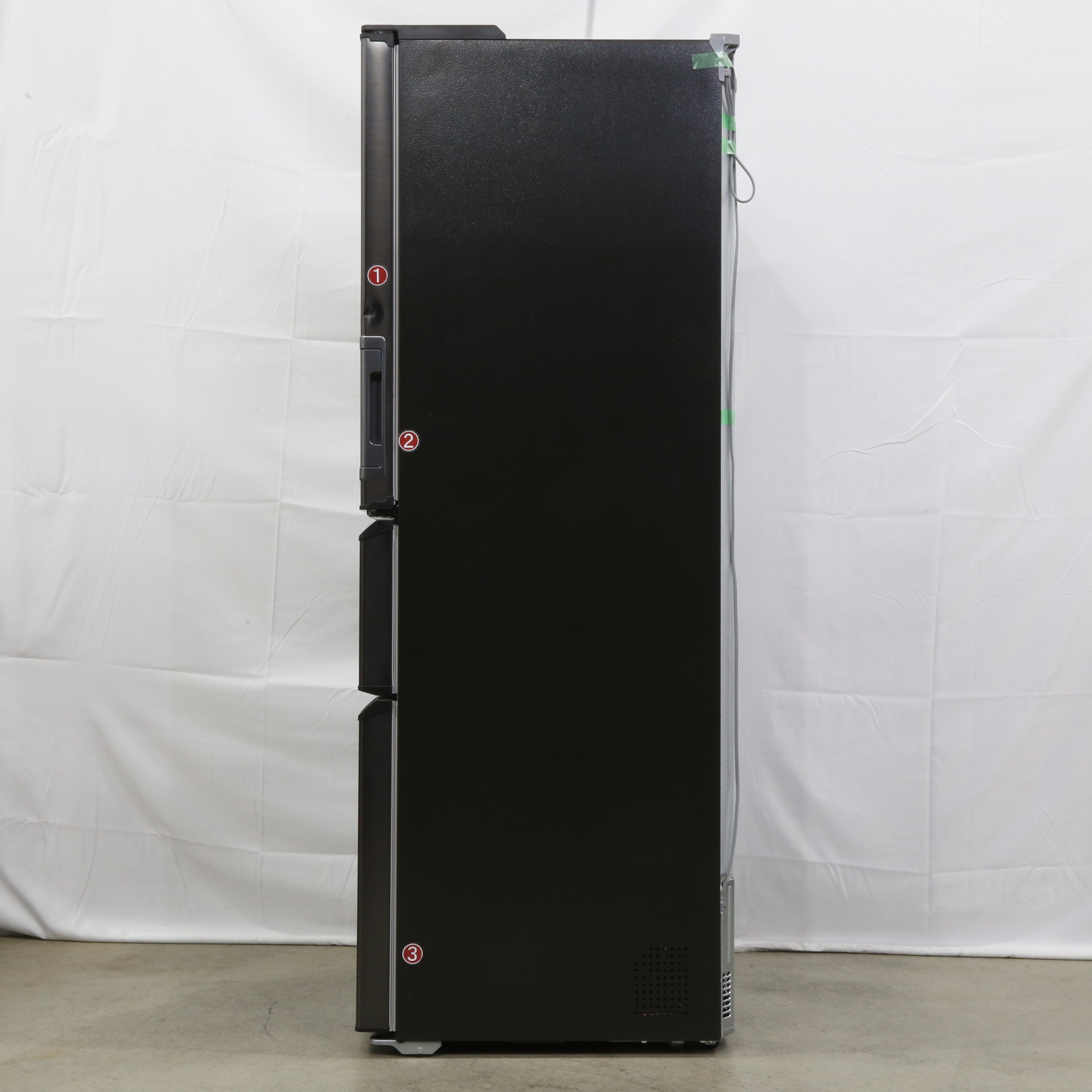 中古】〔展示品〕 両開き冷蔵庫 ダークアッシュグレー SJ-PW37K-H ［幅 