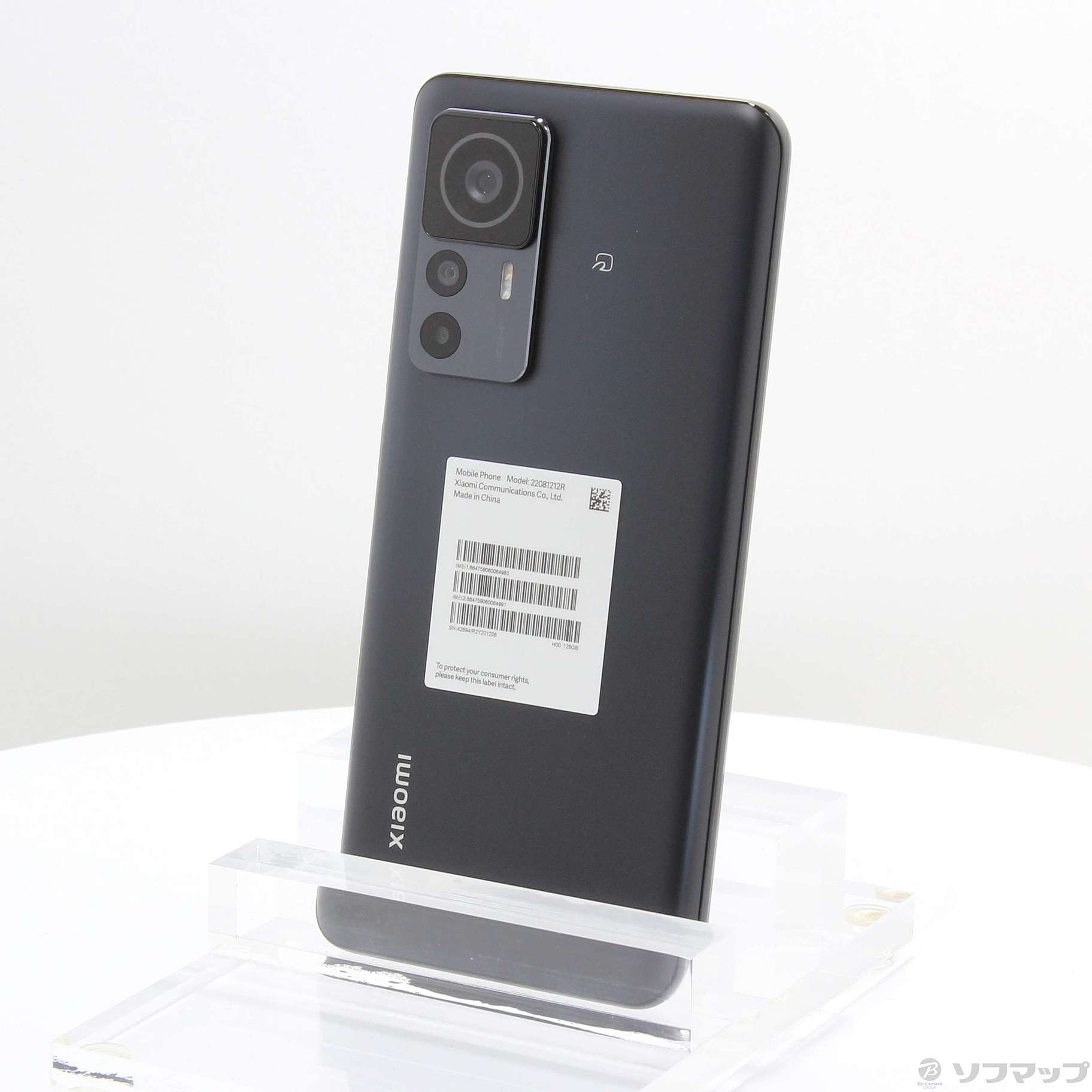 展示品〕 Xiaomi 12T Pro 128GB ブラック 12TPRO／BK／128GB SIMフリー ...