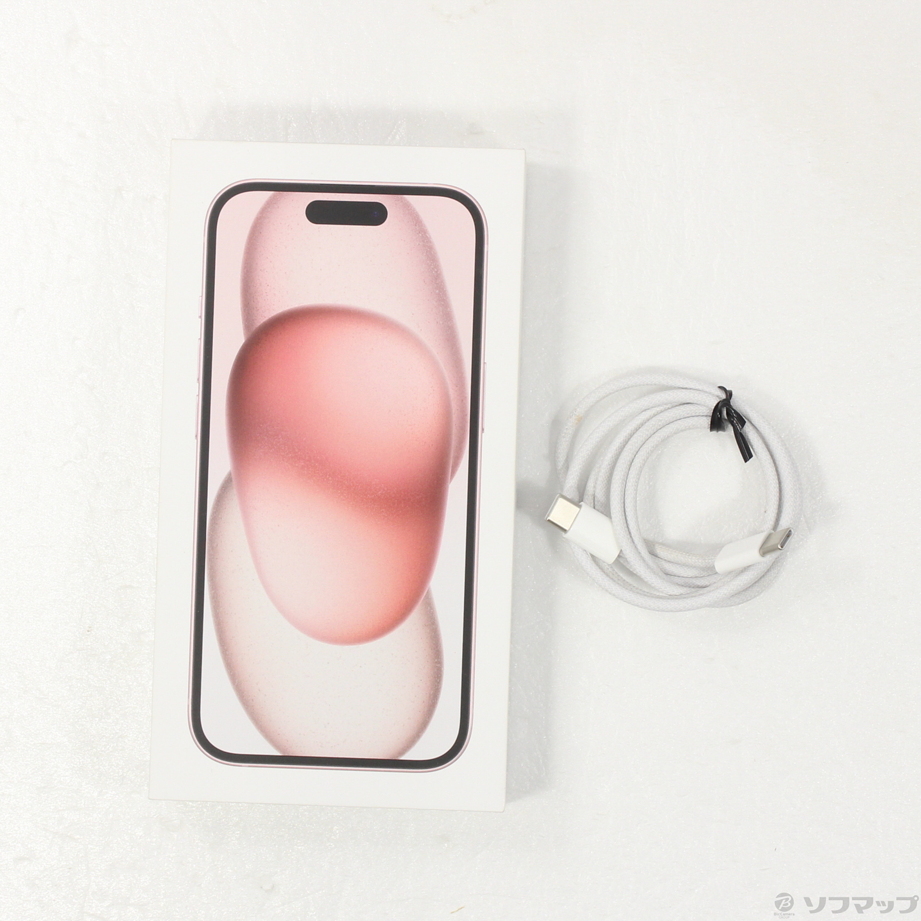 中古】iPhone15 128GB ピンク MTMJ3J／A SIMフリー [2133055442179