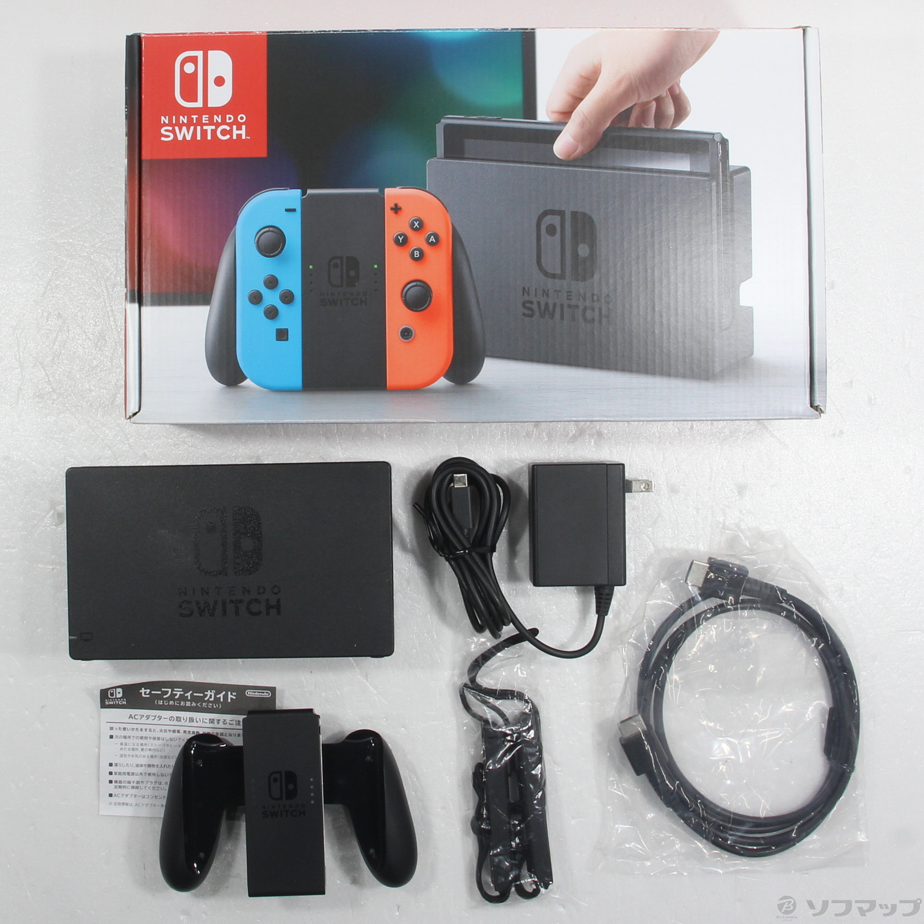 中古】Nintendo Switch Joy-Con (L) ネオンブルー／ (R) ネオンレッド 