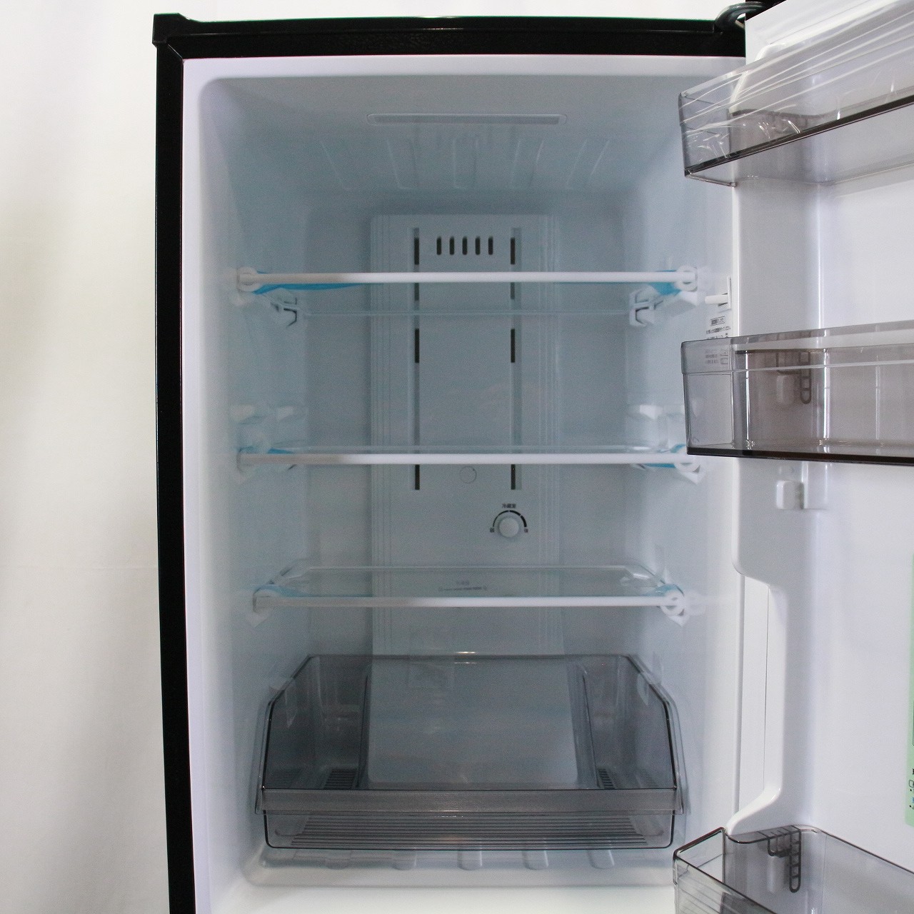 東芝 2ドア冷蔵庫 GR-M15BS 前面白木目『良品、ドアポケット一ヵ所