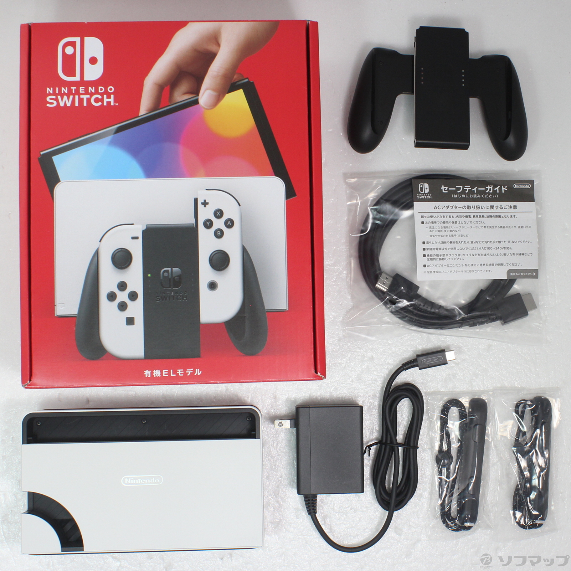 中古】Nintendo Switch 有機ELモデル Joy-Con(L)／(R) ホワイト 